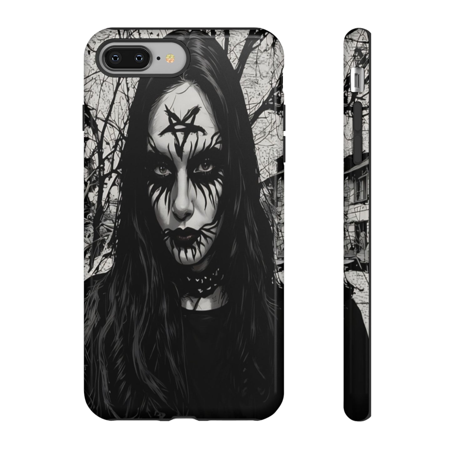 Black Metal Face Tough Phone Case