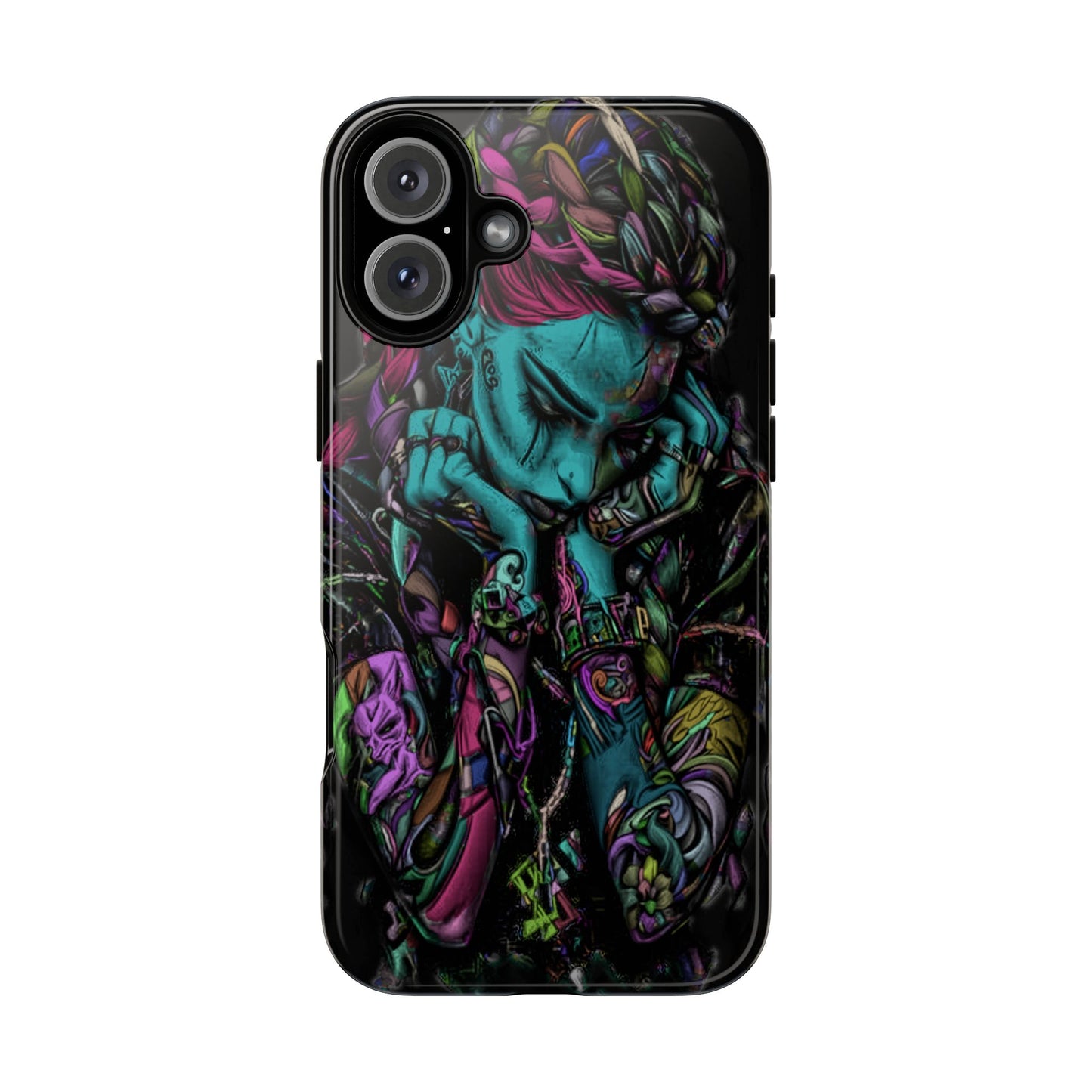 Girl With Braides Tough Phone Case