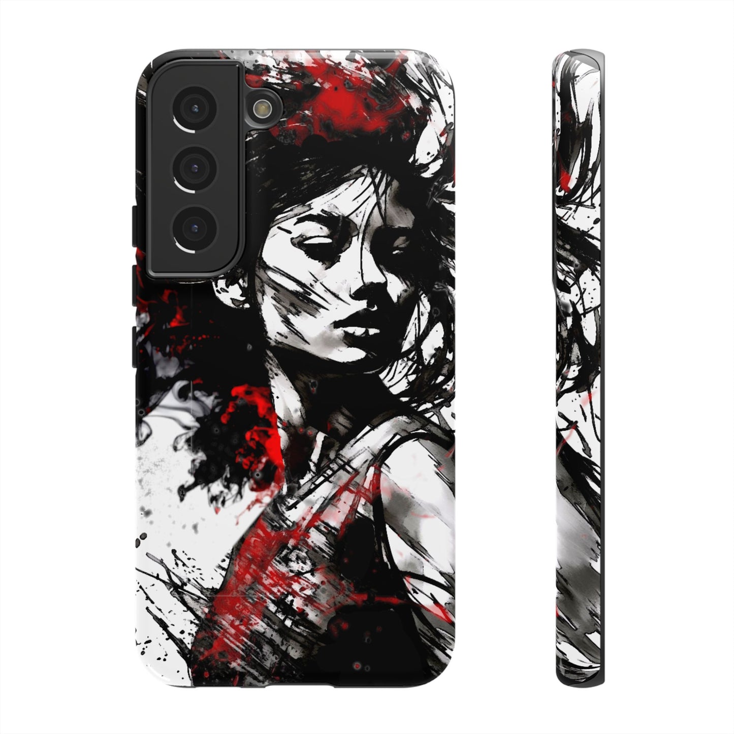 Paint Splatter Girl Tough Phone Case