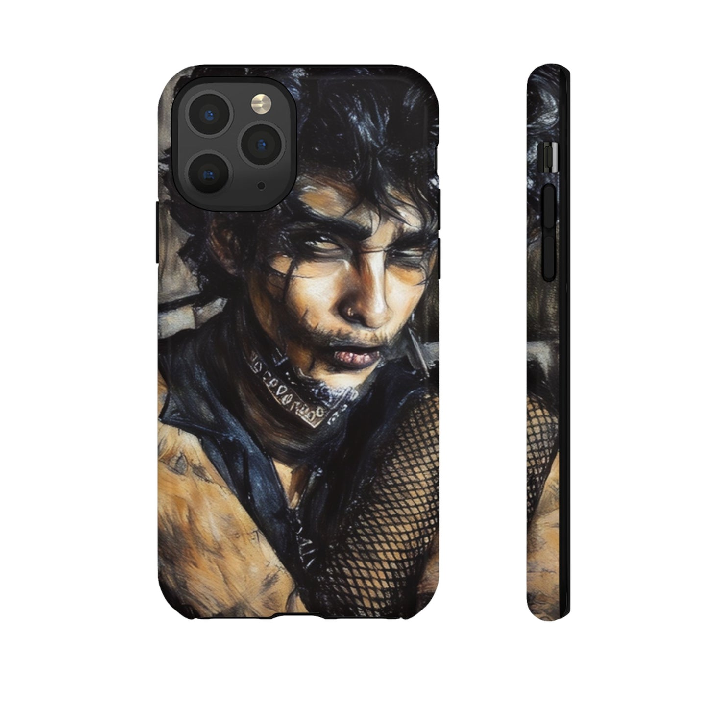 Serene Goth Boy Tough Phone Case