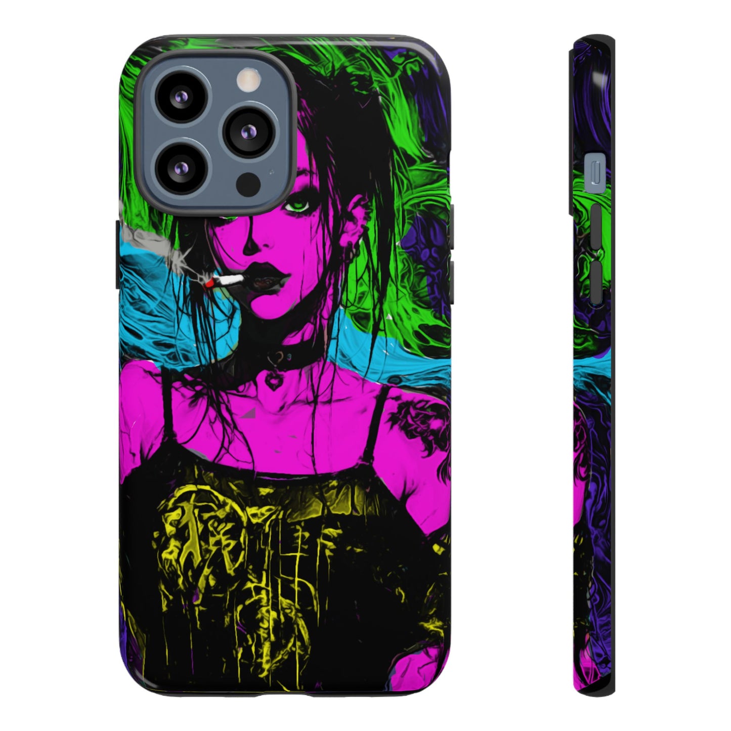 Smoking Girl Tough Phone Case