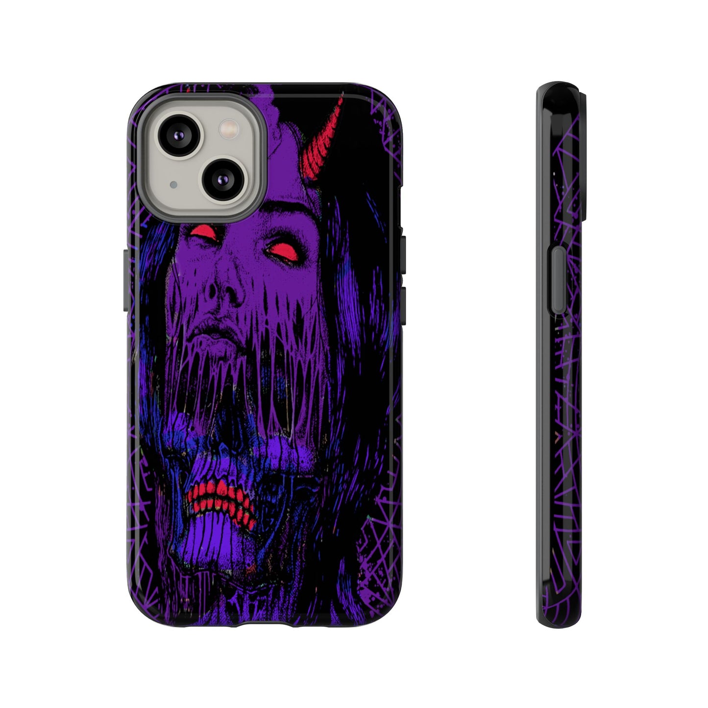 Melting Devil Girl Face Tough Phone Case