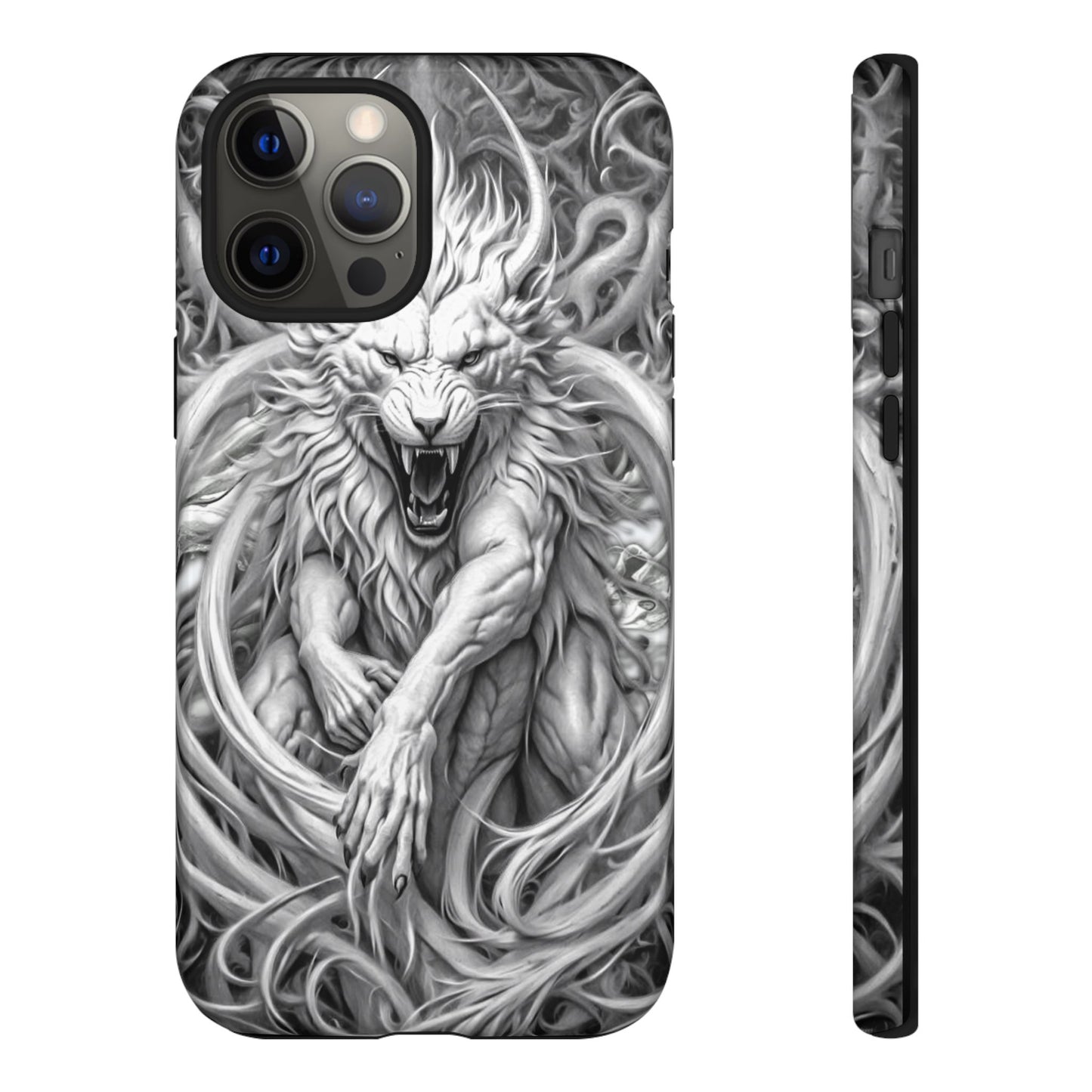 White Lion Beast Tough Phone Case