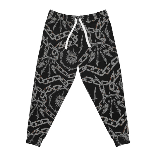 Gothic Chains & Barbed Icons Sweatpants