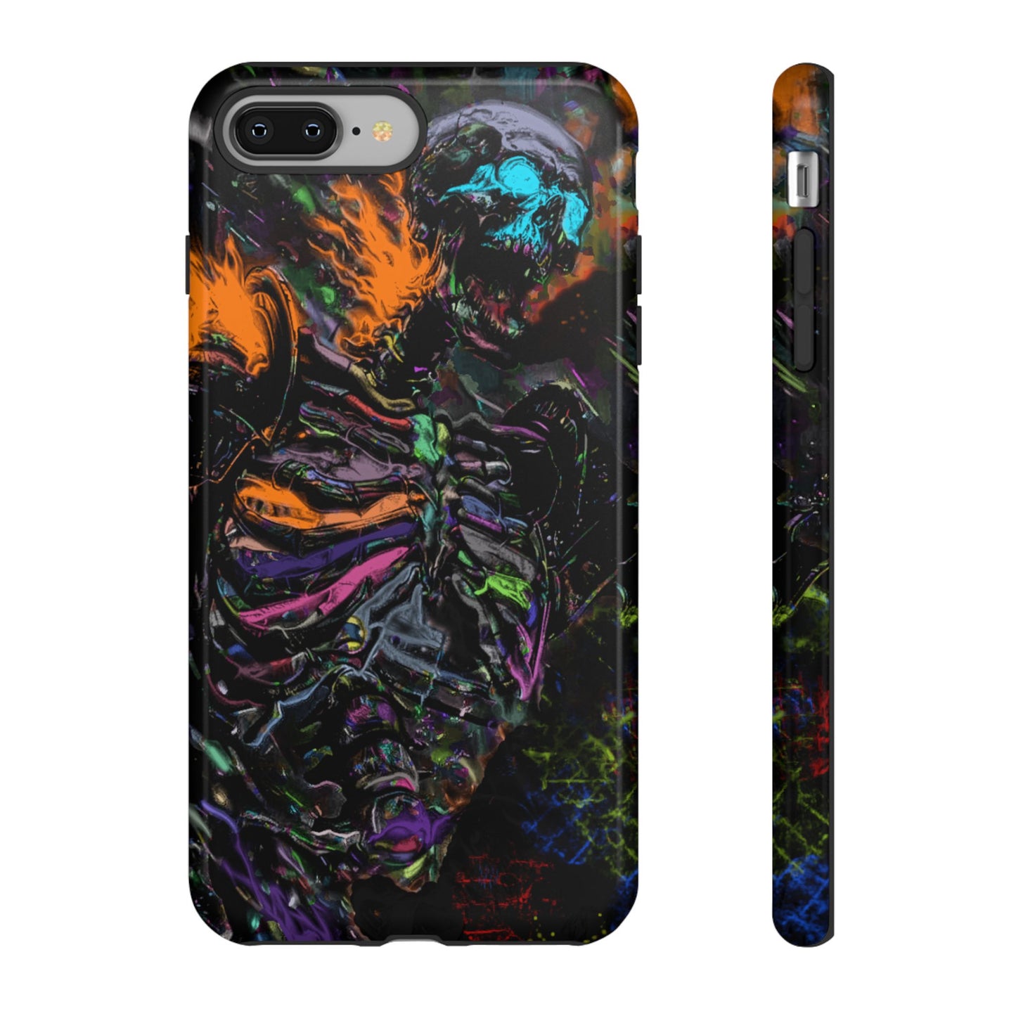 Flaming Skeleton Tough Phone Case