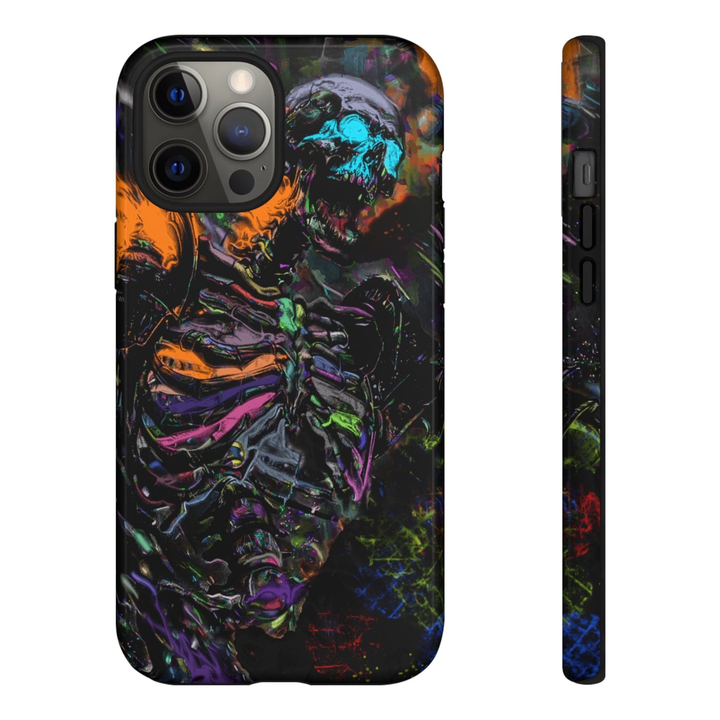 Flaming Skeleton Tough Phone Case