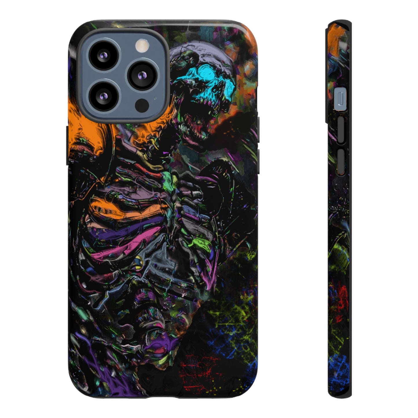 Flaming Skeleton Tough Phone Case