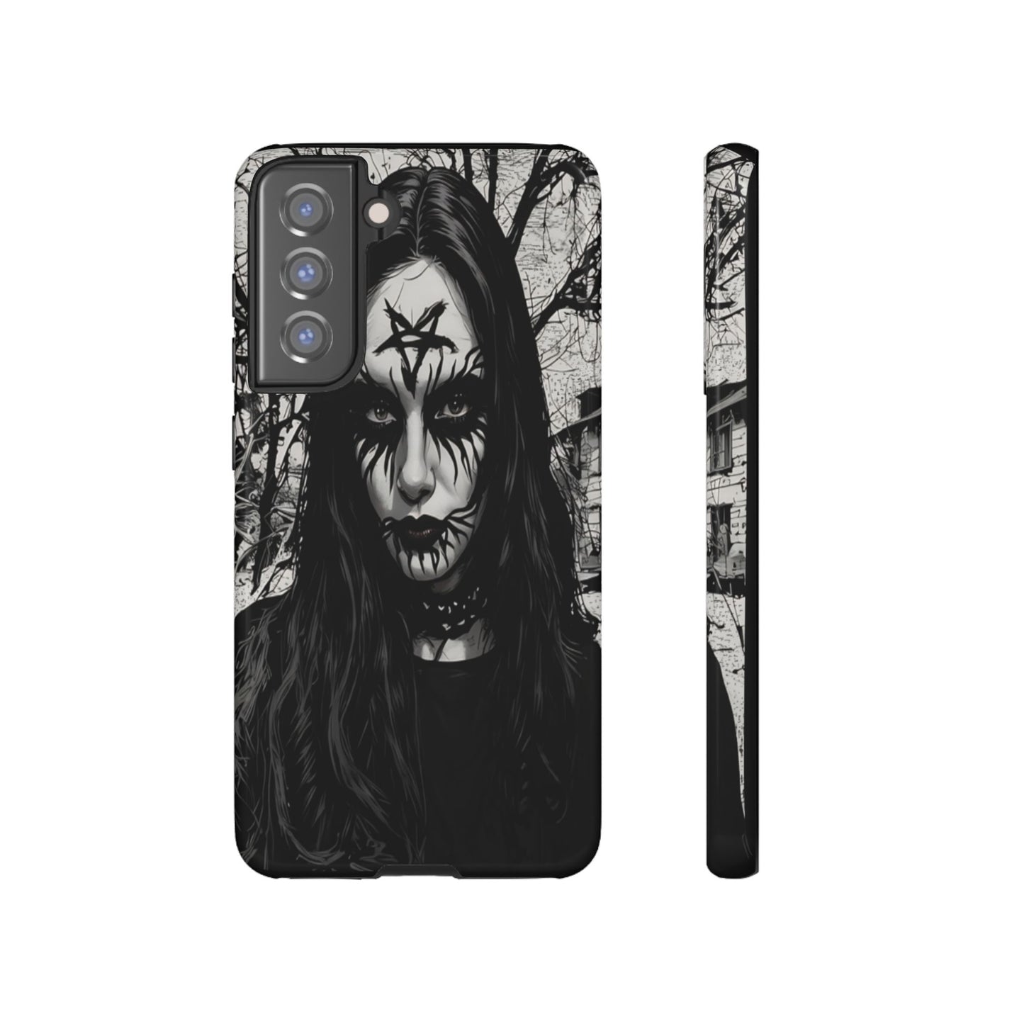 Black Metal Face Tough Phone Case