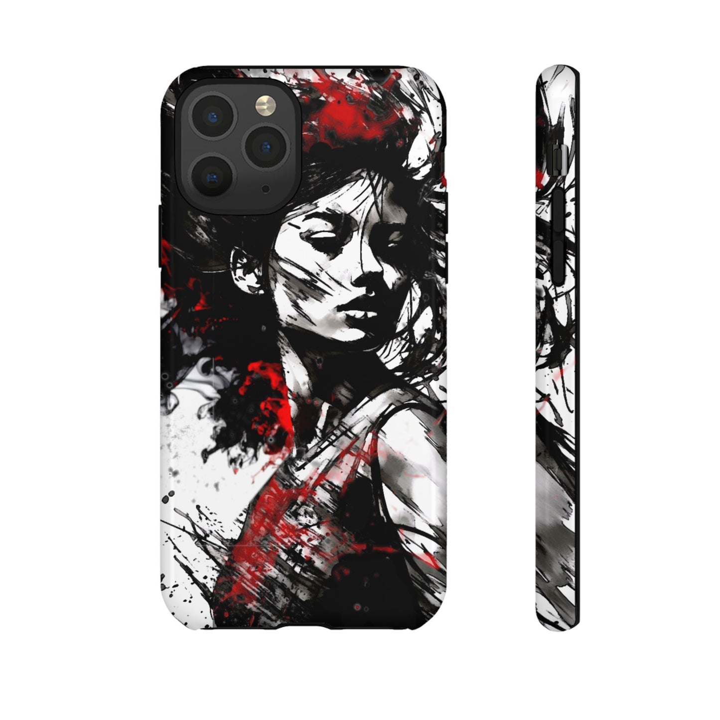 Paint Splatter Girl Tough Phone Case