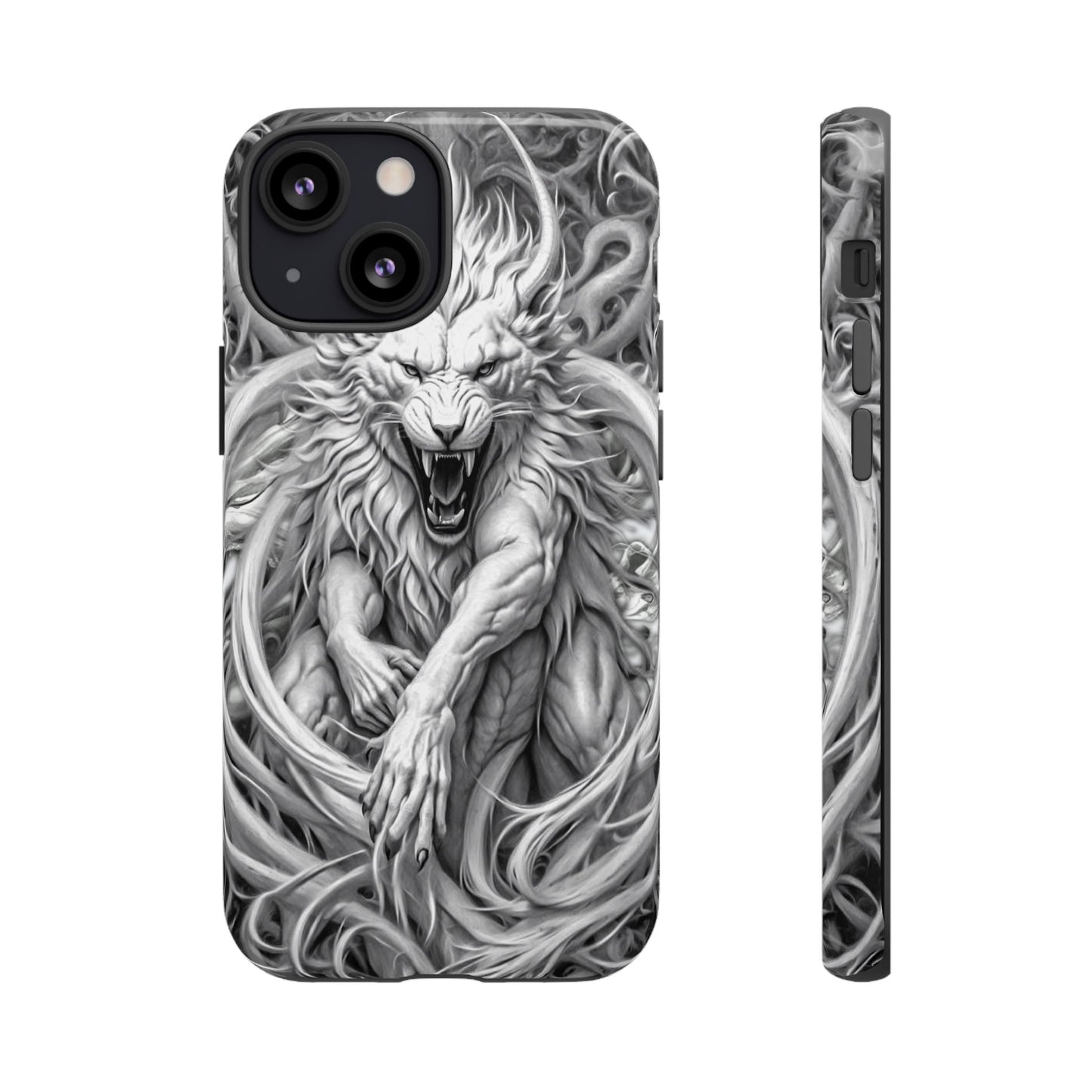 White Lion Beast Tough Phone Case