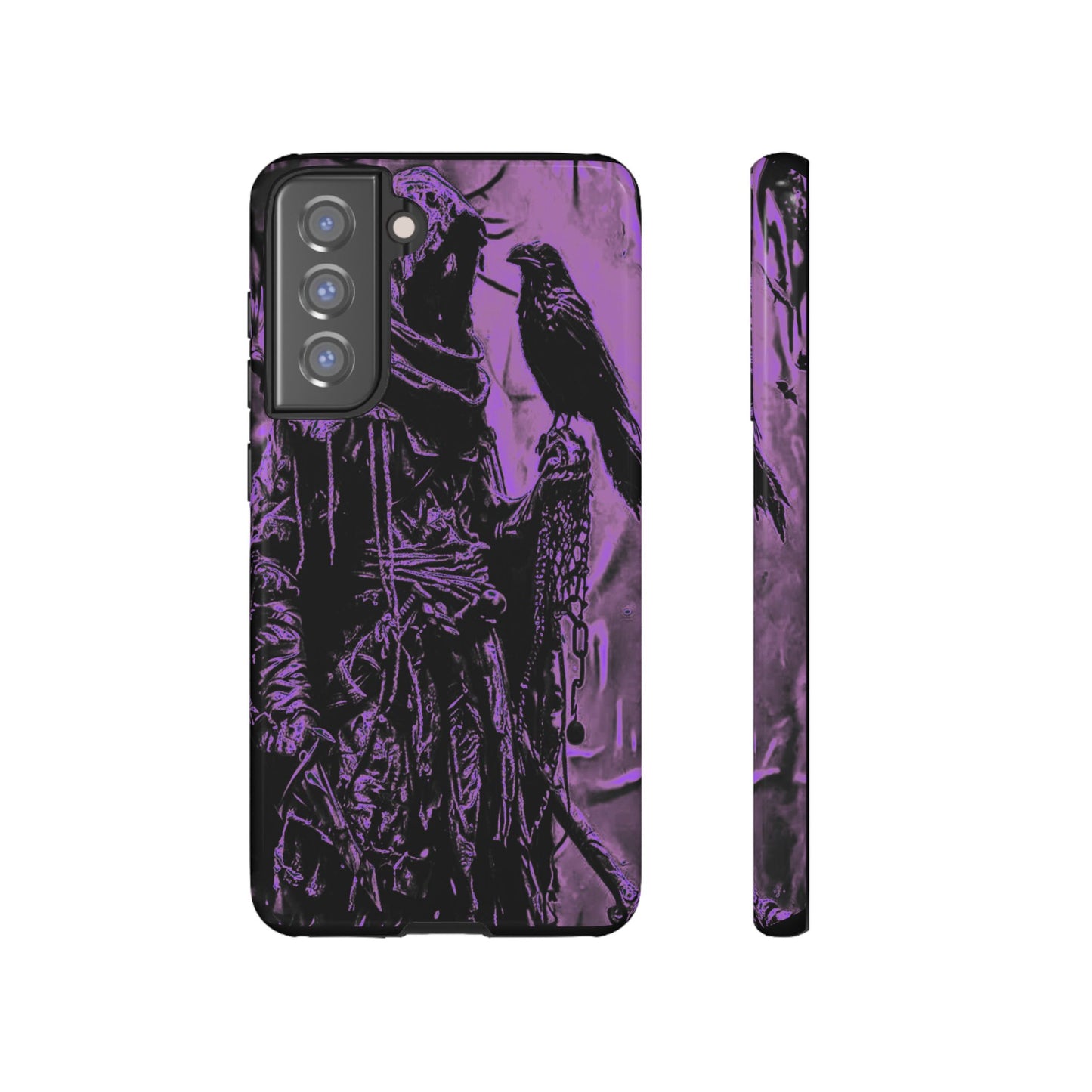 Hooded Figure With Raven Tough Phone Case