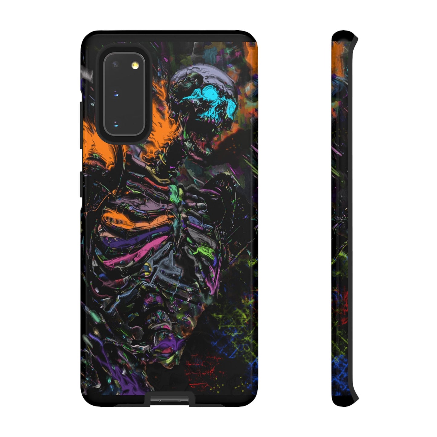 Flaming Skeleton Tough Phone Case