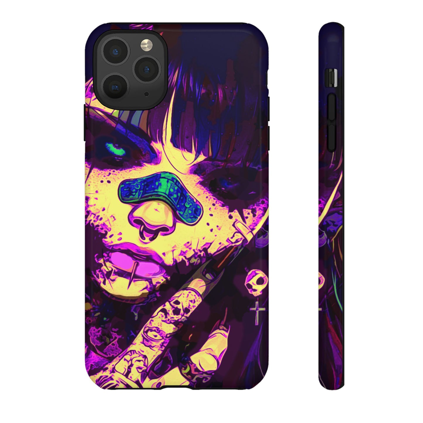 Punk Bandaid Girl Tough Phone Case