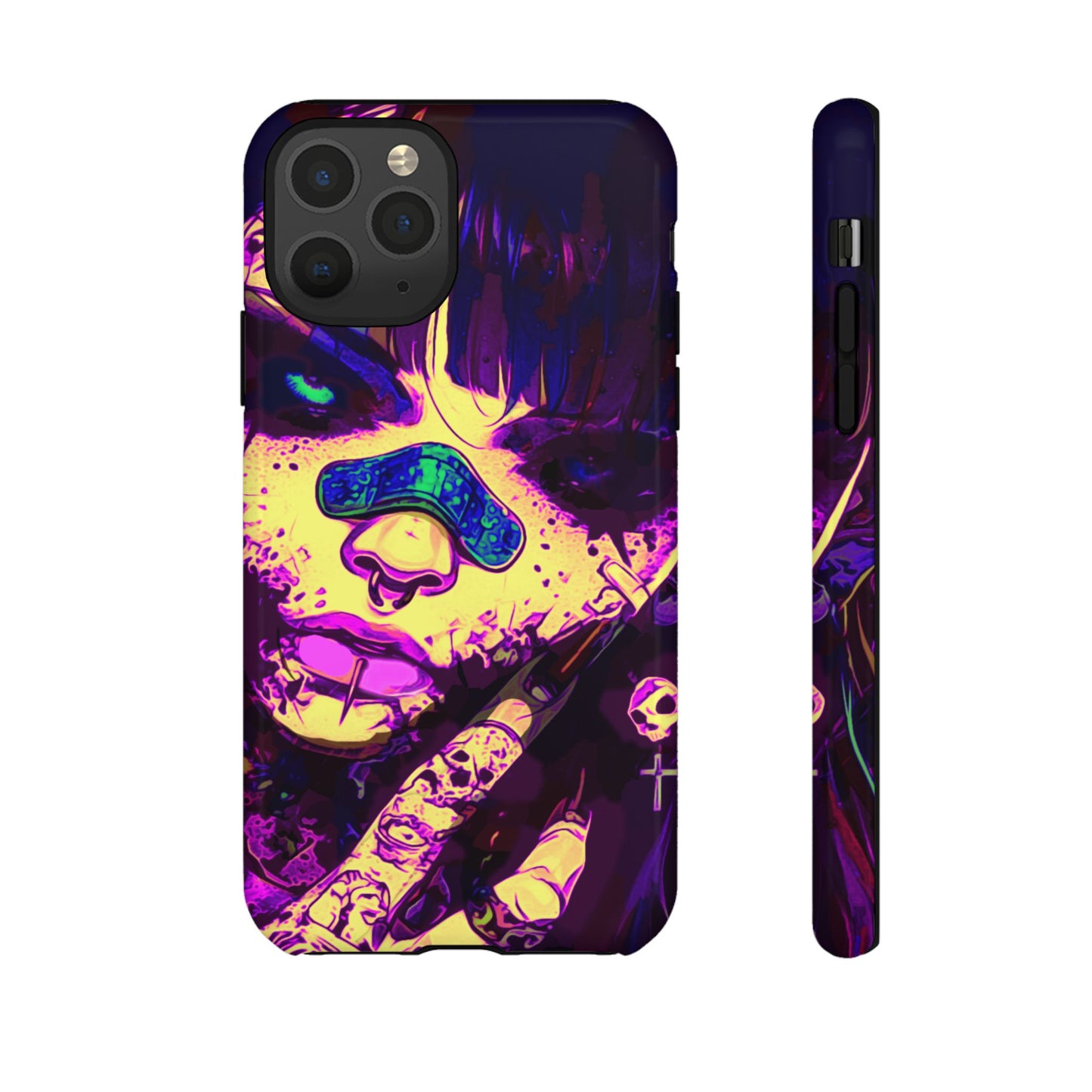 Punk Bandaid Girl Tough Phone Case