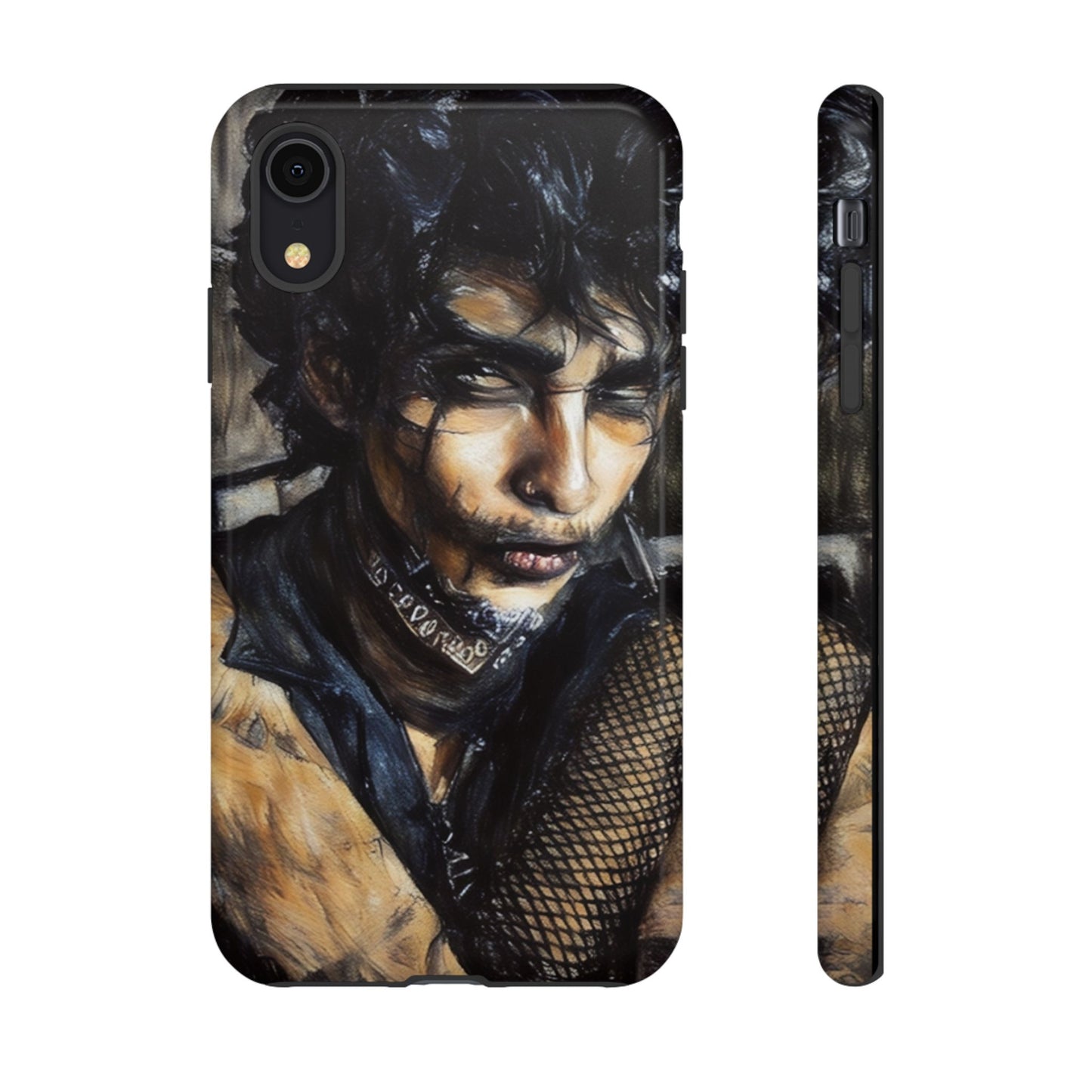 Serene Goth Boy Tough Phone Case