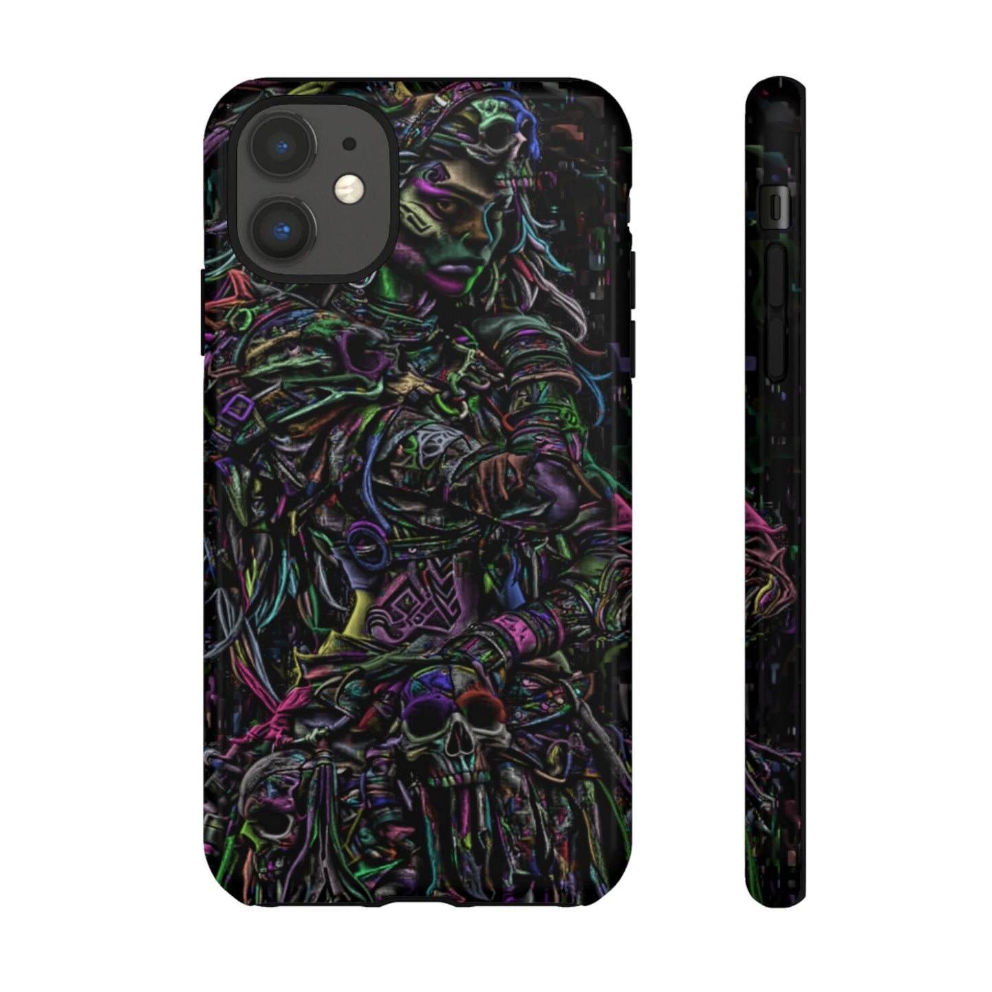 Girl With Skulls Tough Phone Case