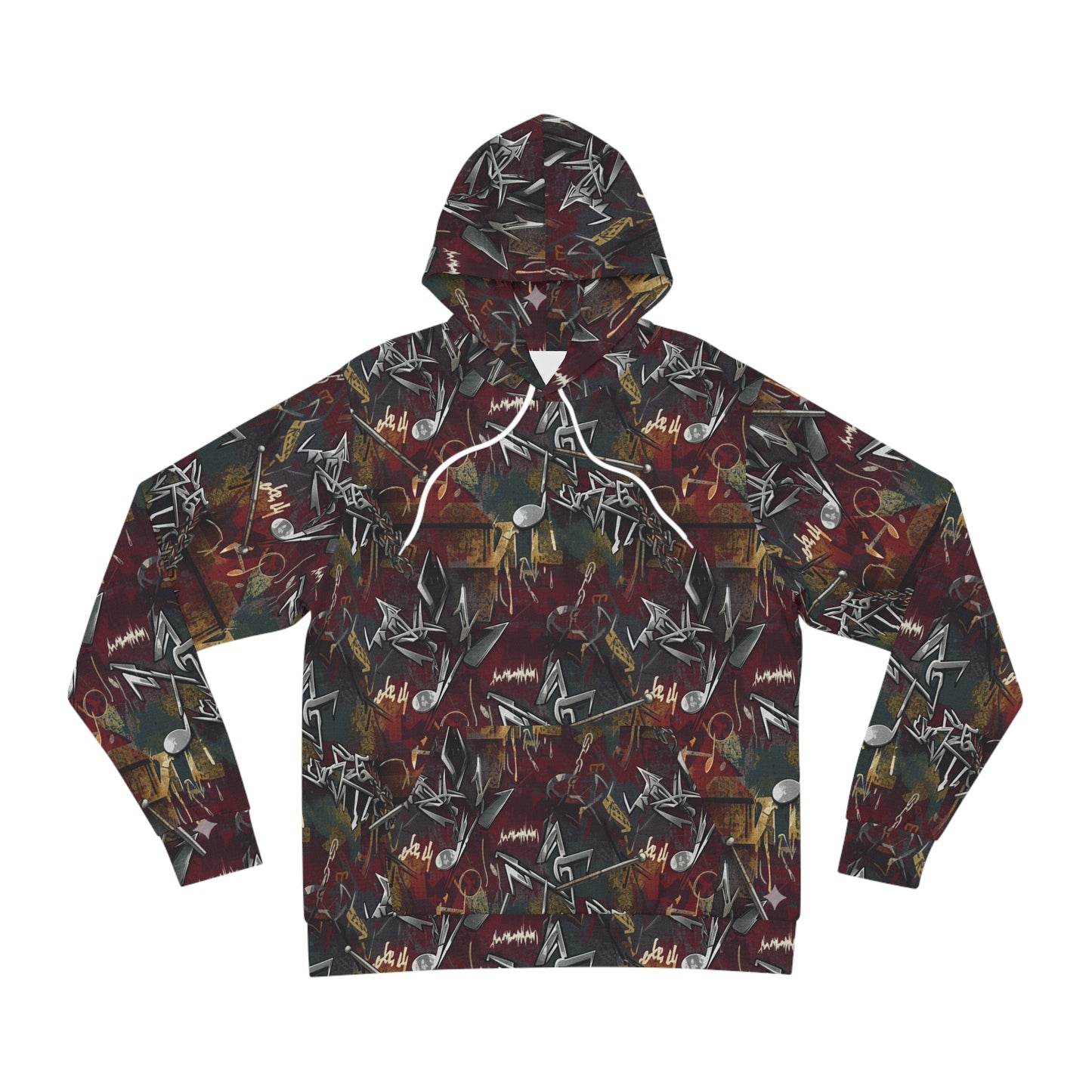 Abstract Musical Notes & Drumsticks Hoodie