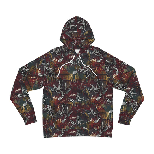 Abstract Musical Notes & Drumsticks Hoodie