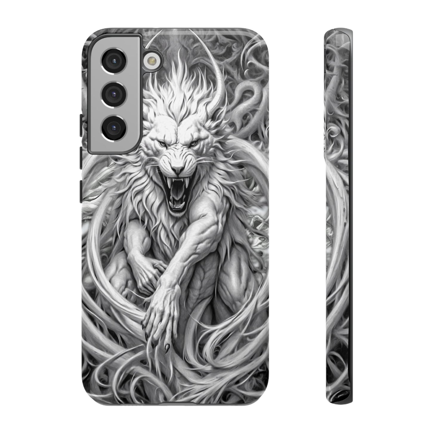 White Lion Beast Tough Phone Case