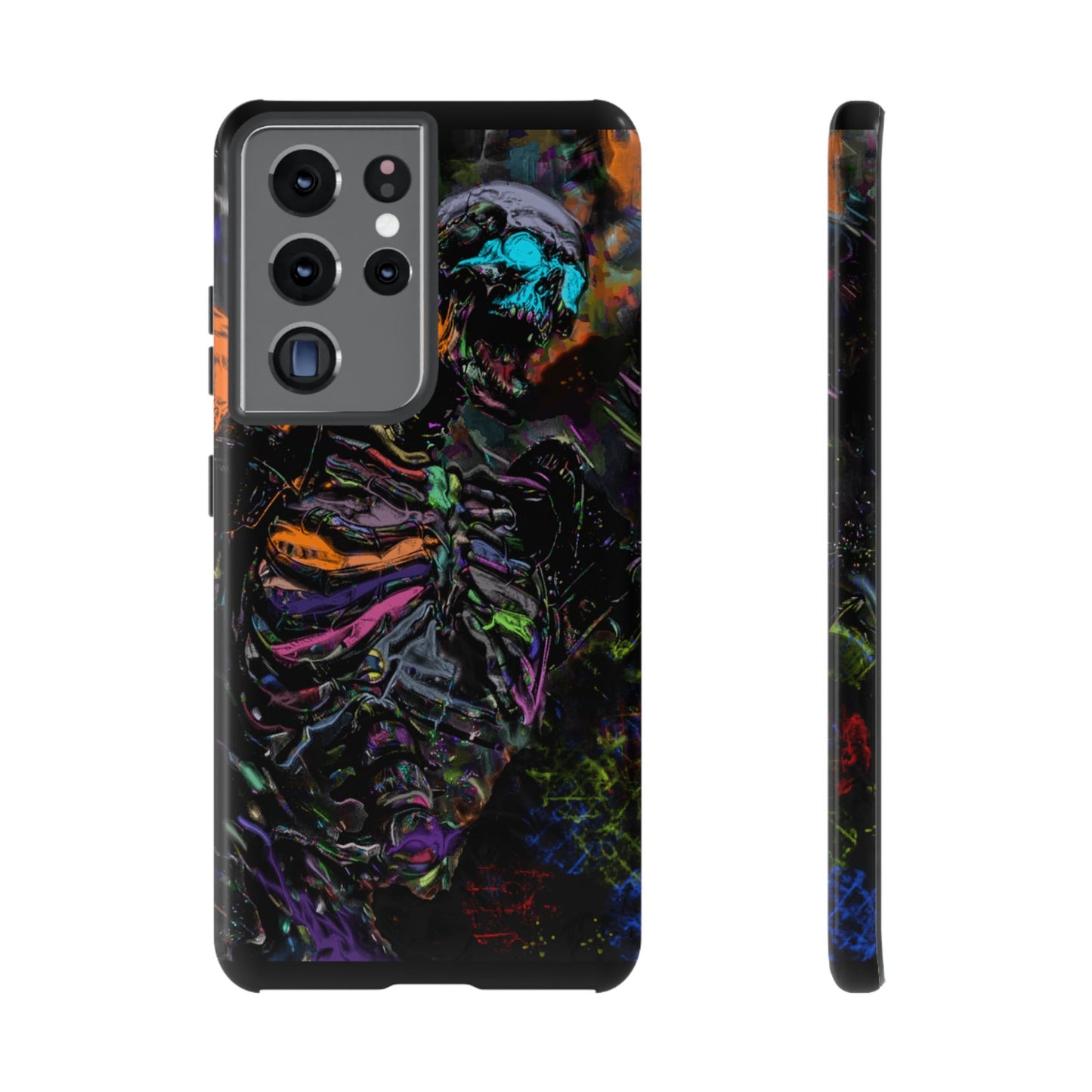 Flaming Skeleton Tough Phone Case