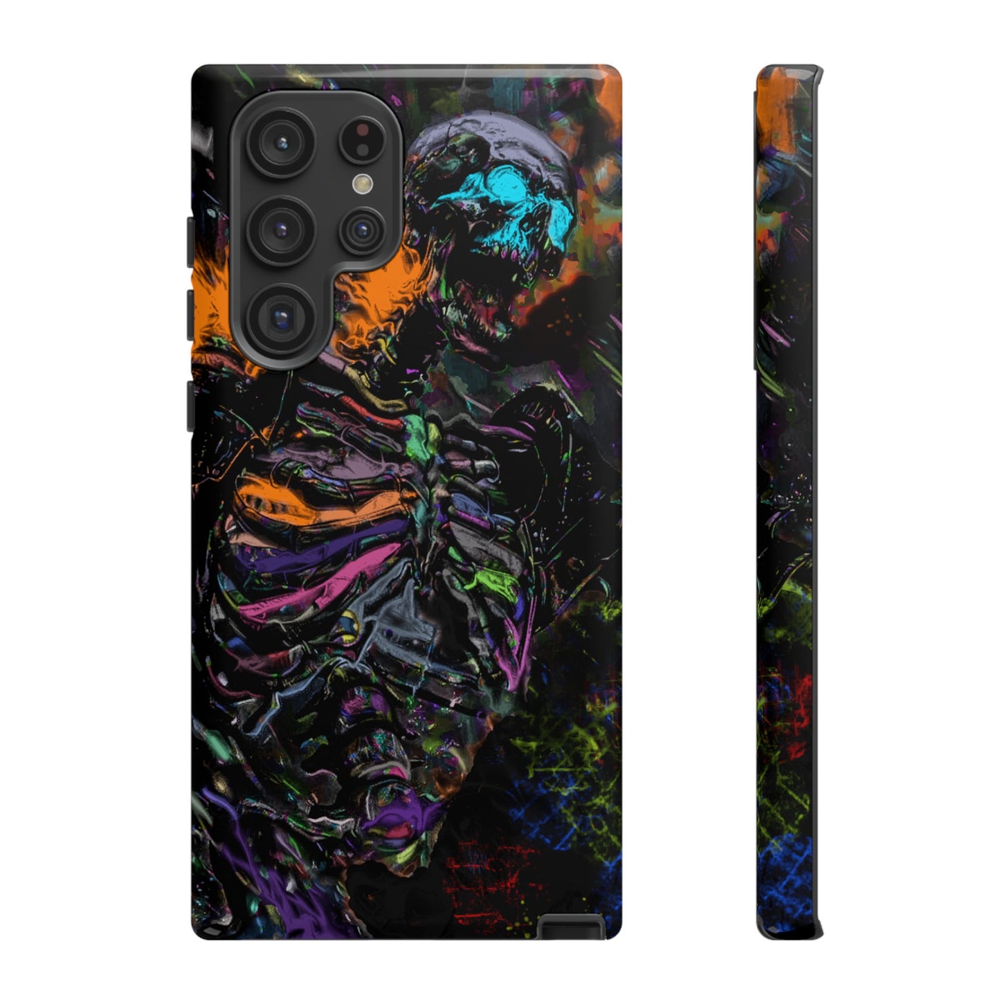 Flaming Skeleton Tough Phone Case