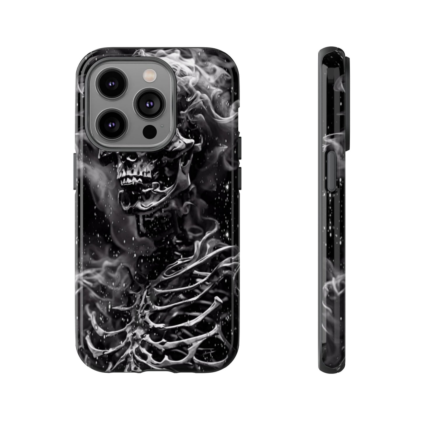 Skeleton On Fire Tough Phone Case