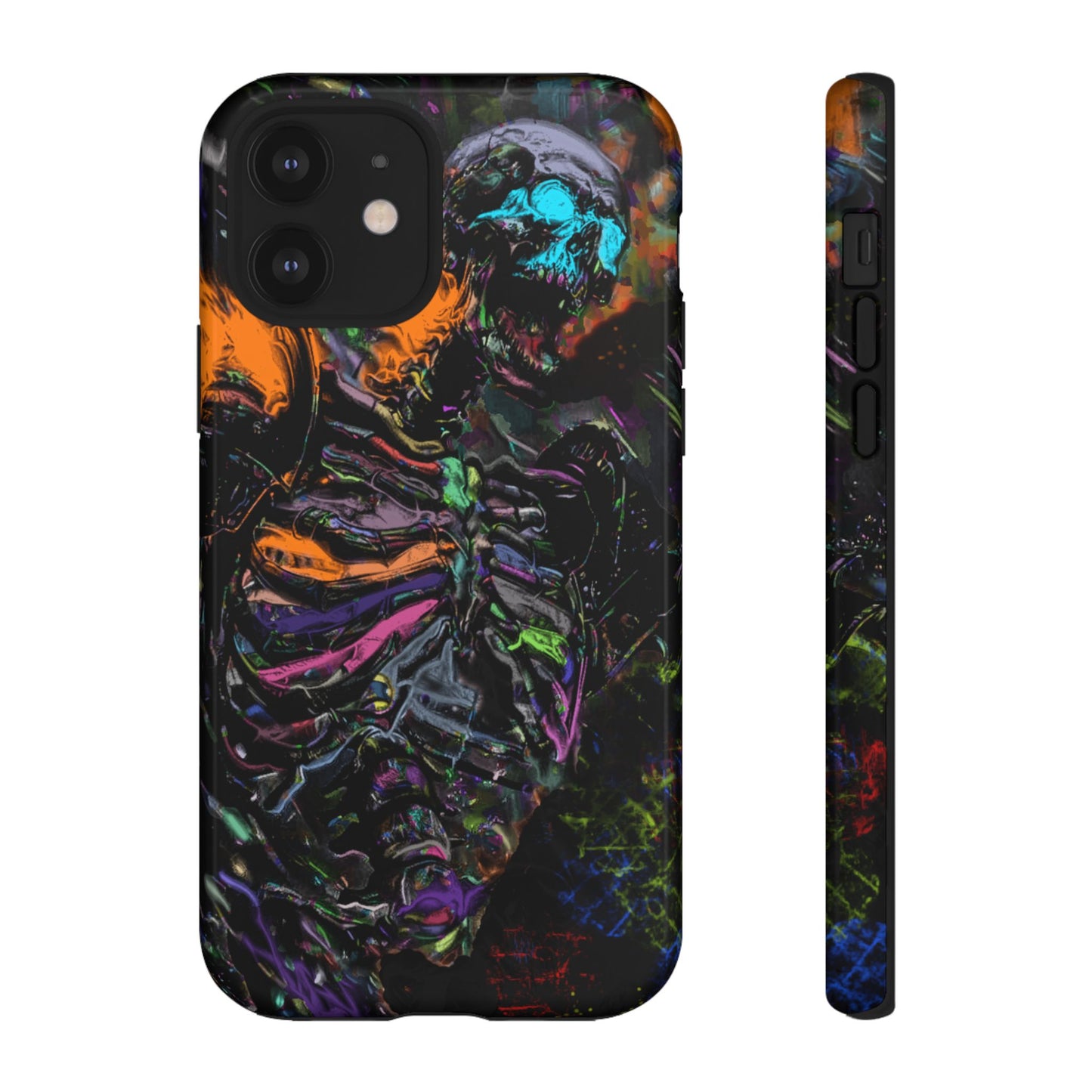 Flaming Skeleton Tough Phone Case