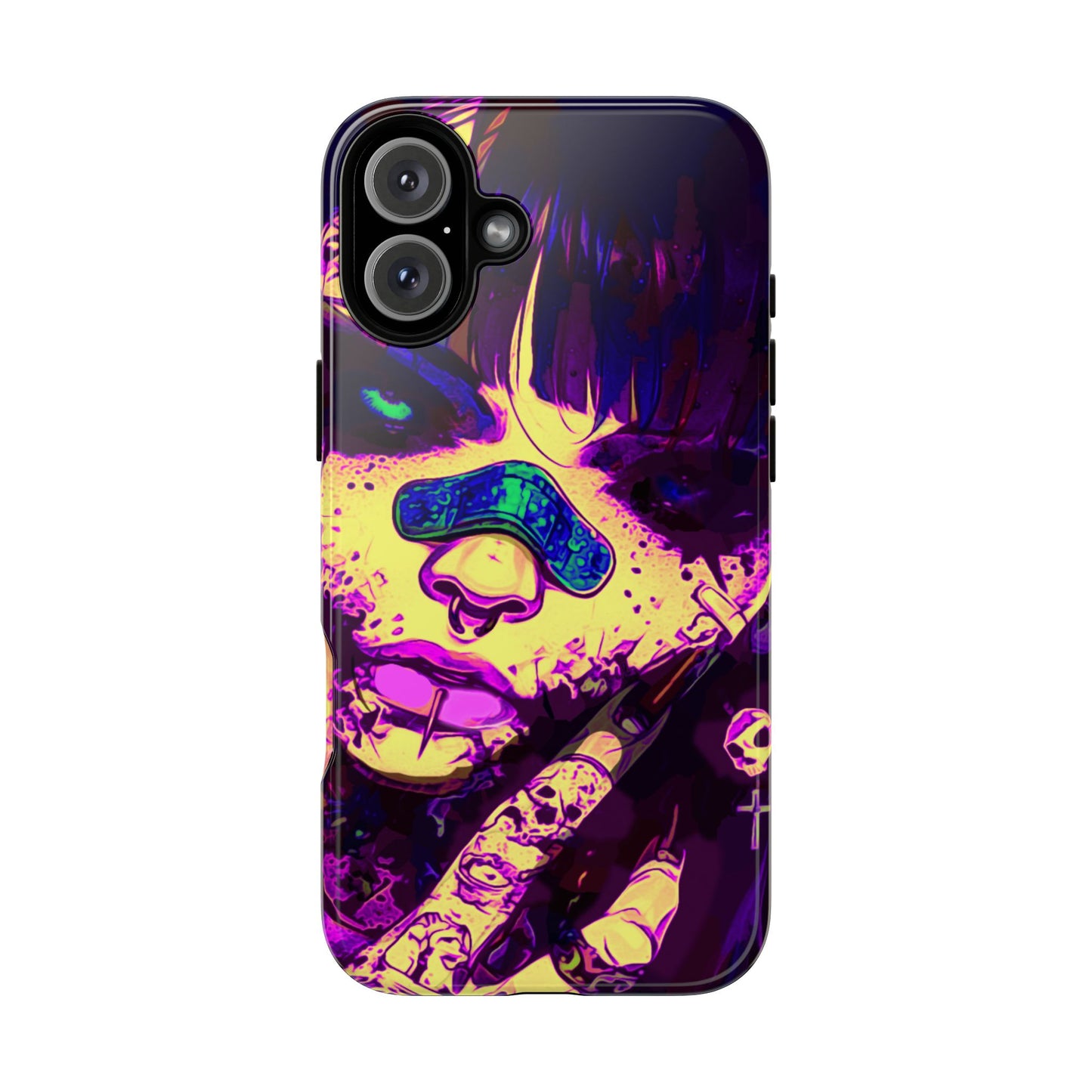 Punk Bandaid Girl Tough Phone Case