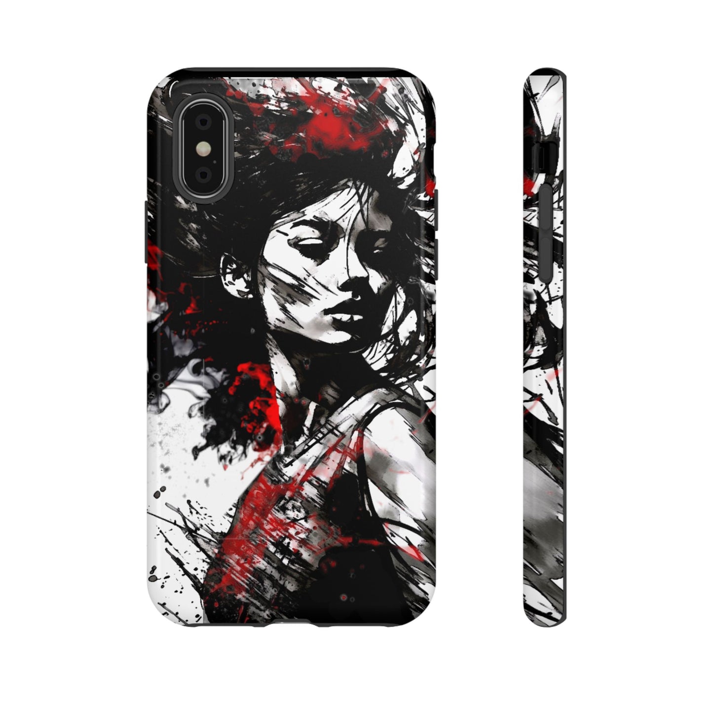 Paint Splatter Girl Tough Phone Case