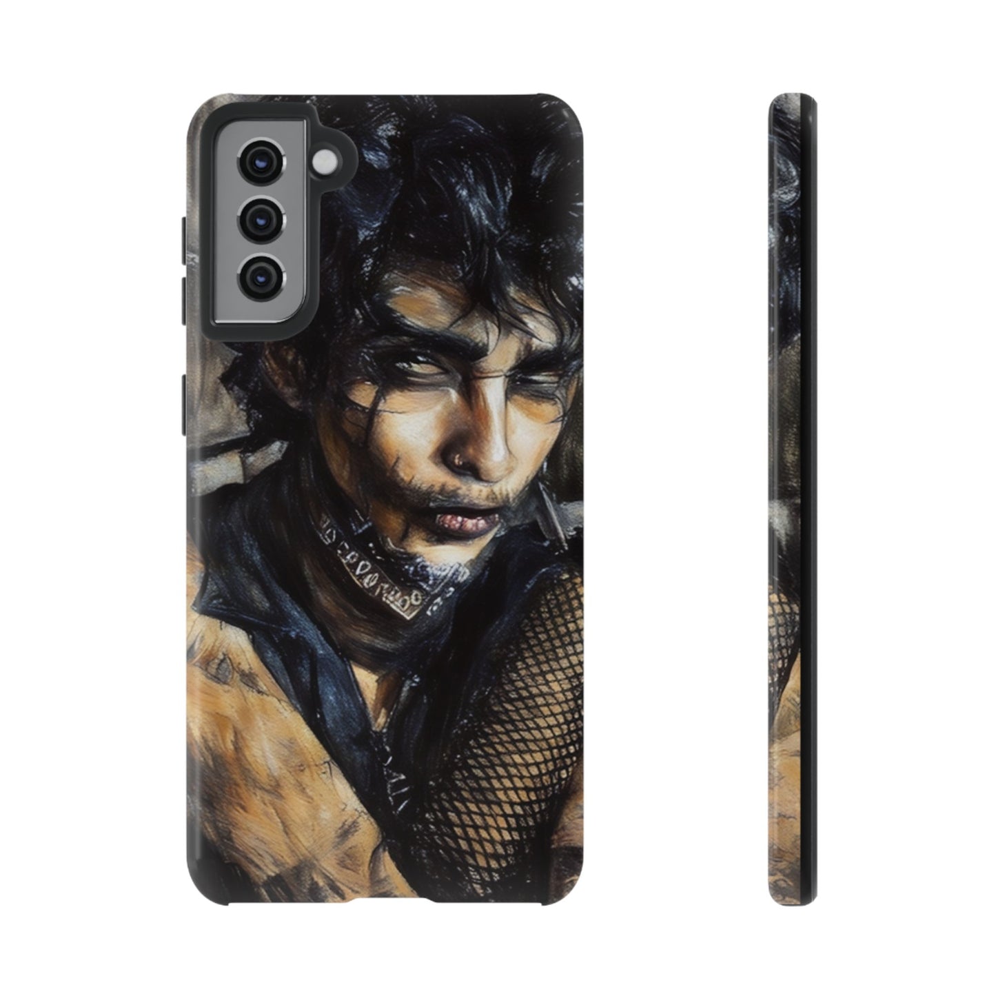 Serene Goth Boy Tough Phone Case