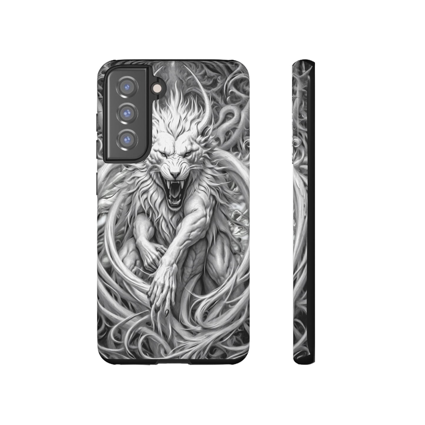 White Lion Beast Tough Phone Case