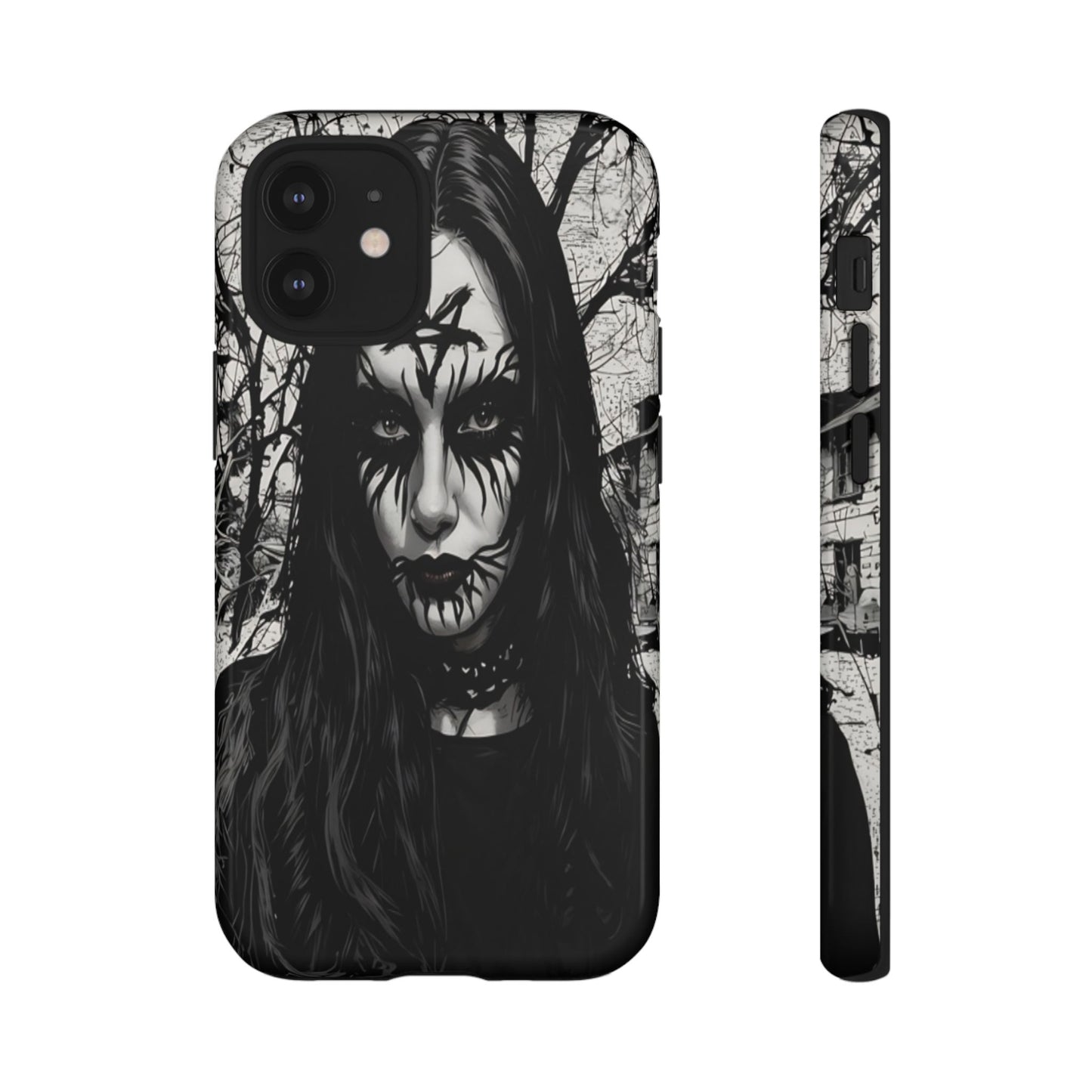 Black Metal Face Tough Phone Case