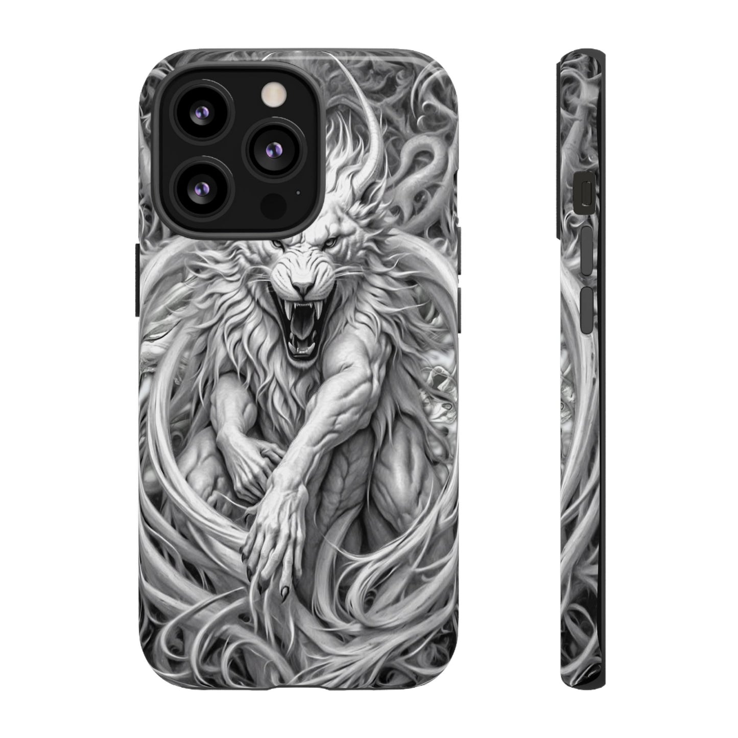 White Lion Beast Tough Phone Case