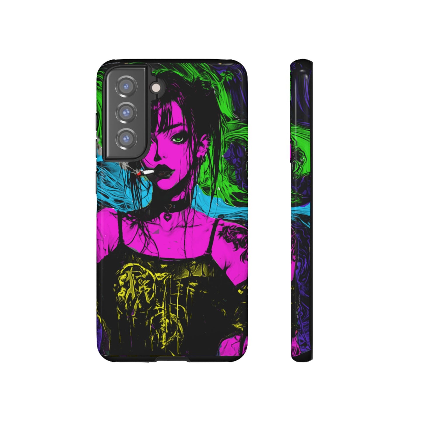 Smoking Girl Tough Phone Case