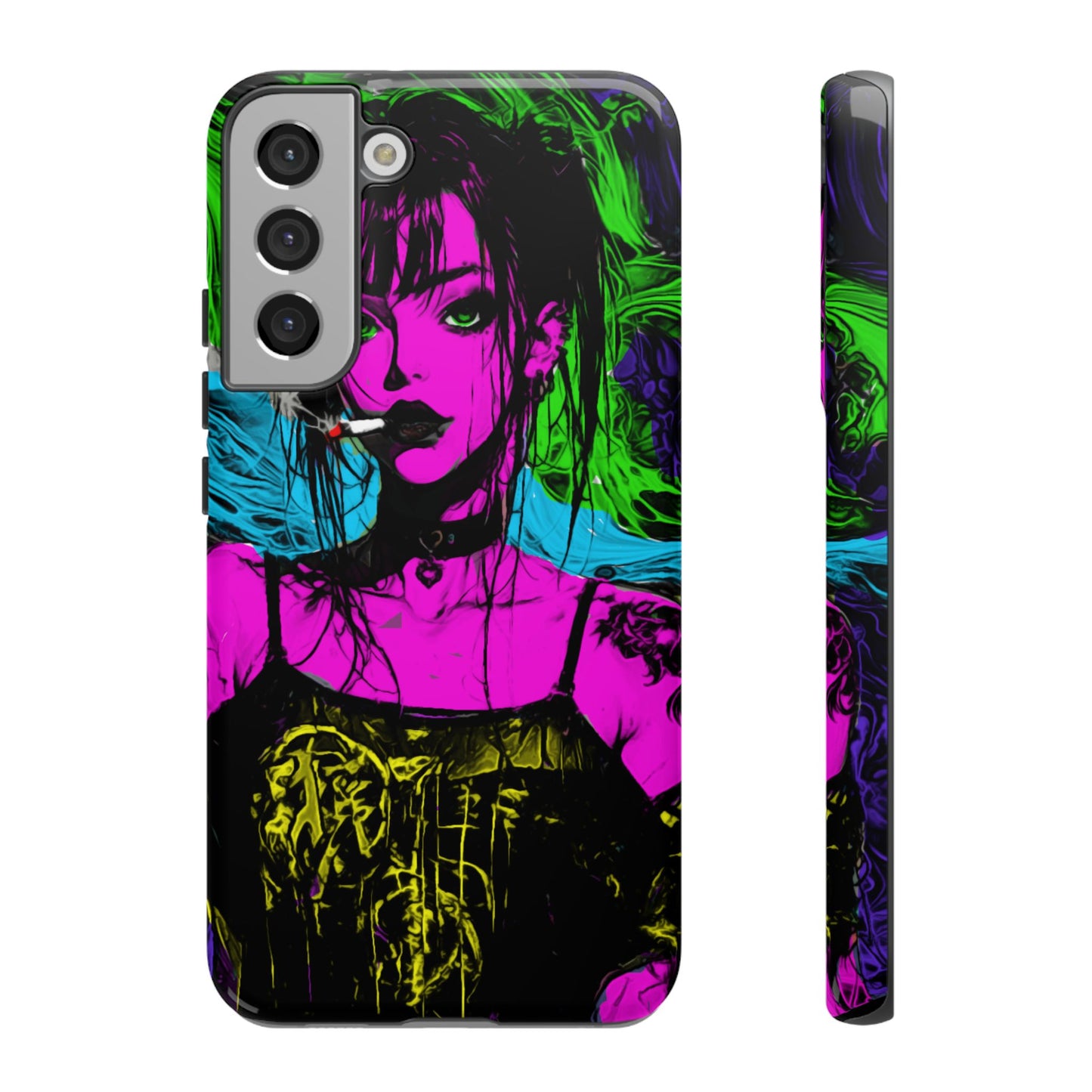 Smoking Girl Tough Phone Case