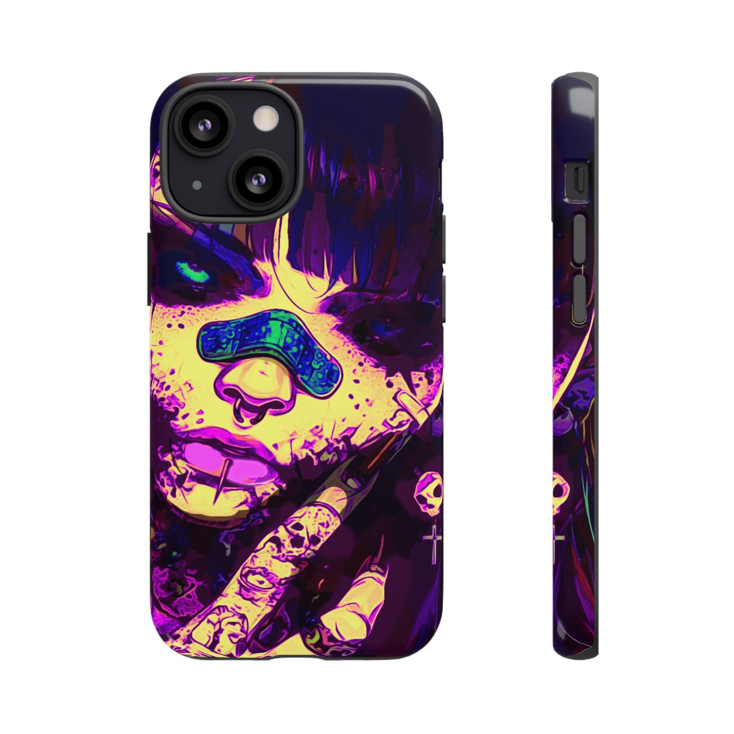 Punk Bandaid Girl Tough Phone Case