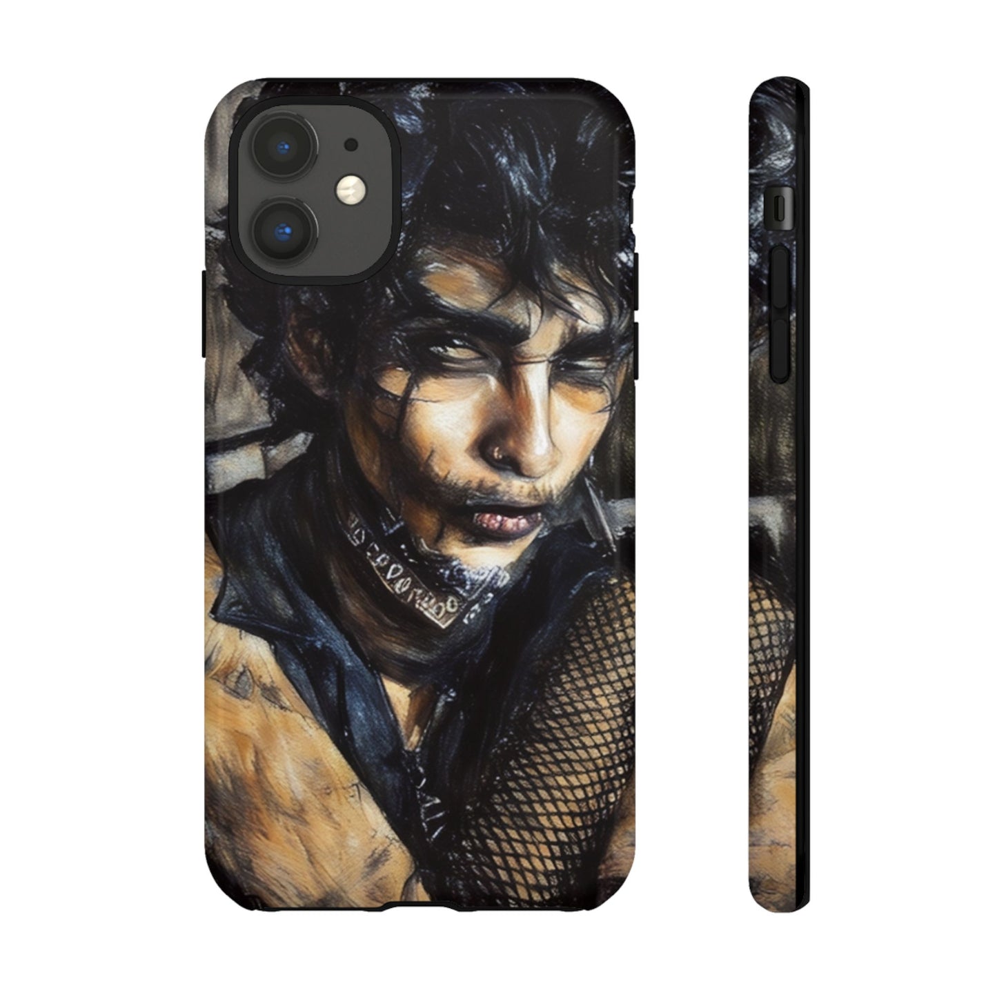 Serene Goth Boy Tough Phone Case