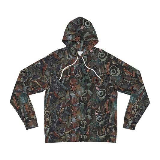 Graffiti Abstract Music Motif Hoodie