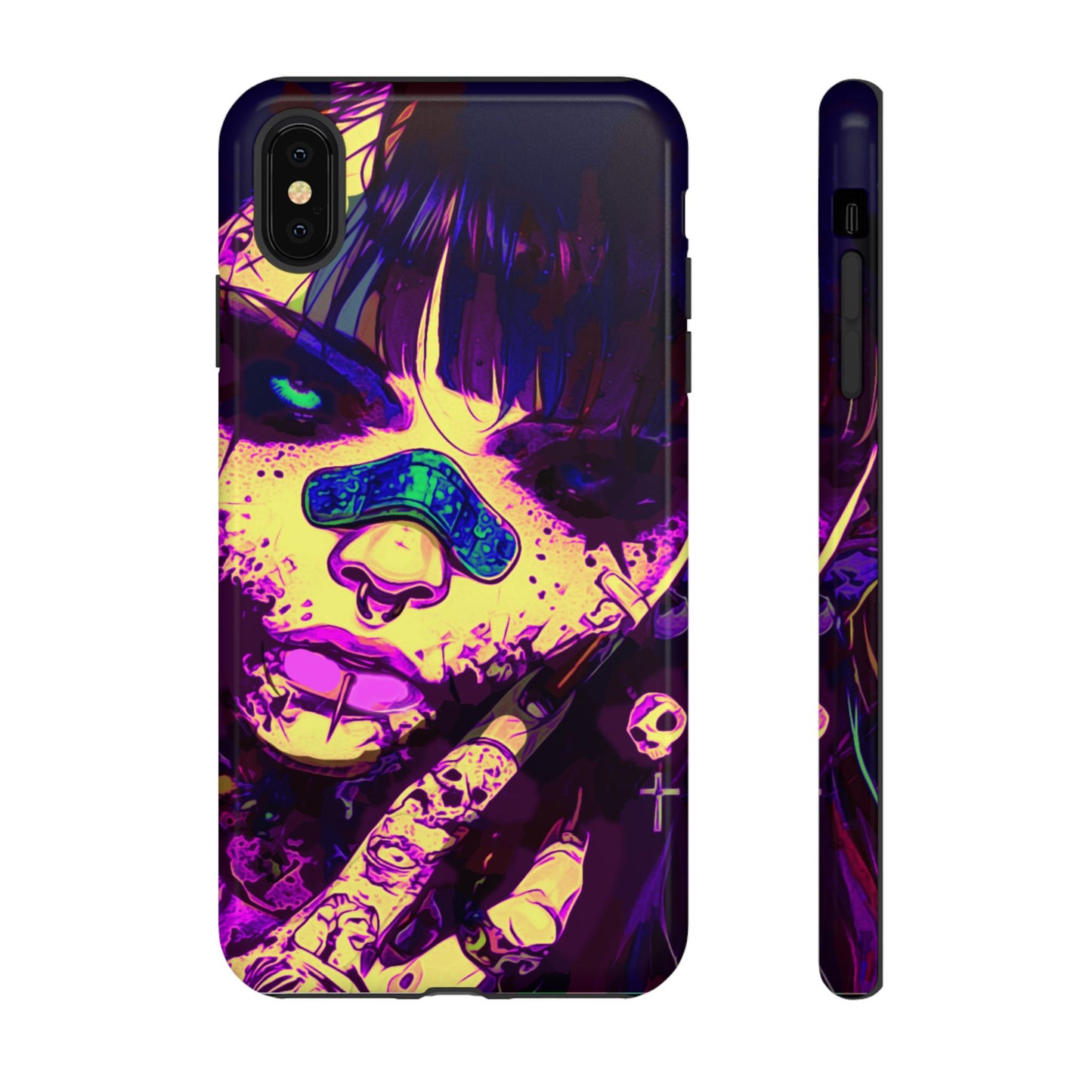 Punk Bandaid Girl Tough Phone Case