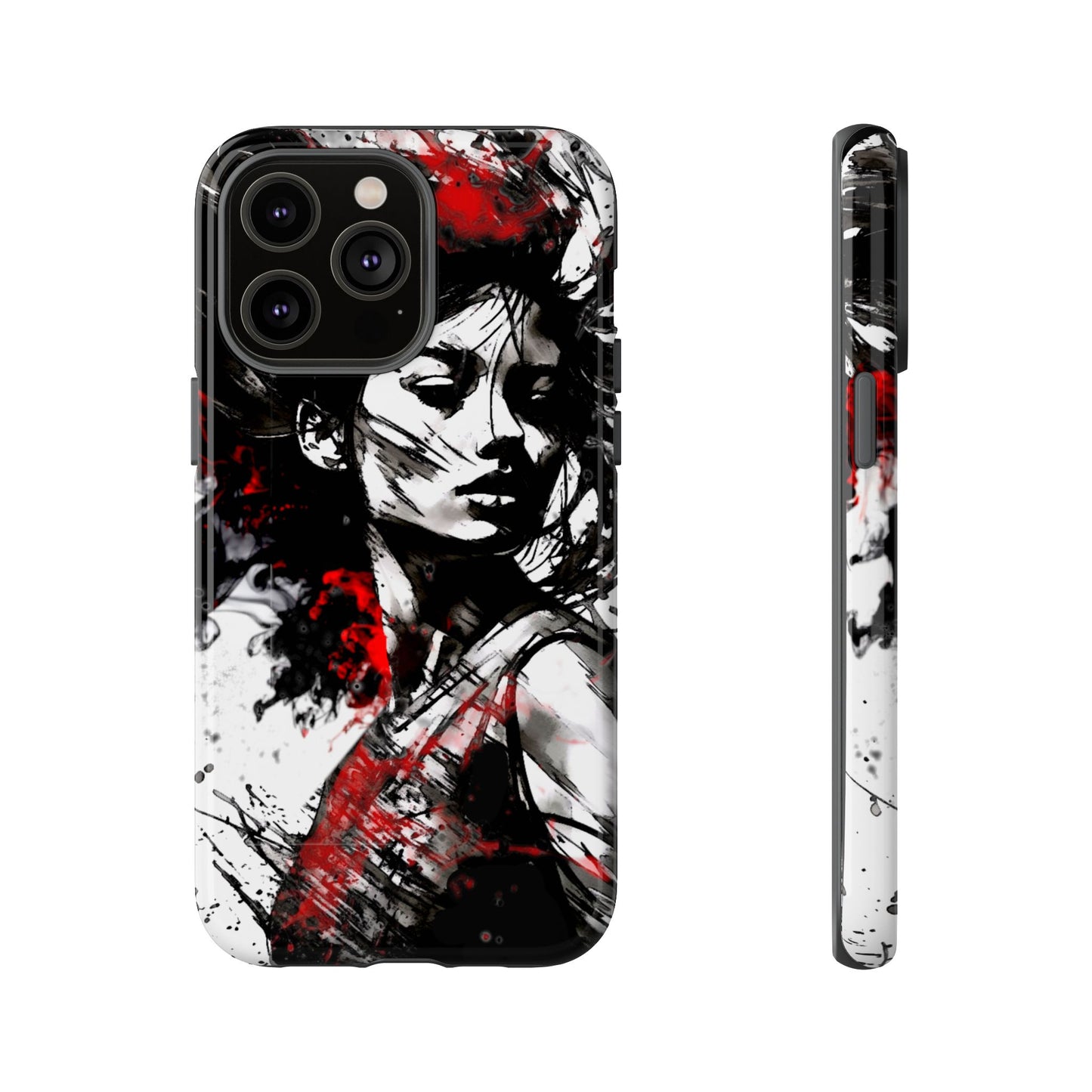 Paint Splatter Girl Tough Phone Case