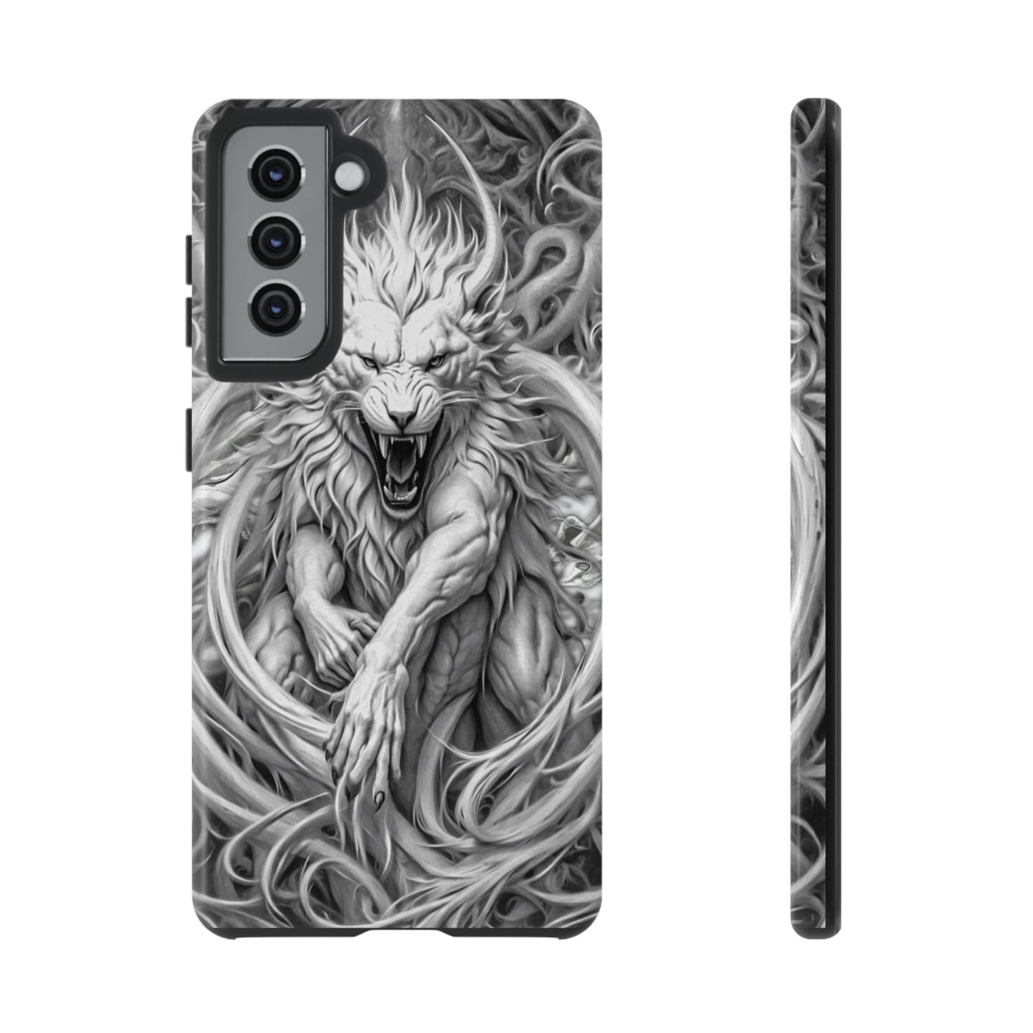 White Lion Beast Tough Phone Case