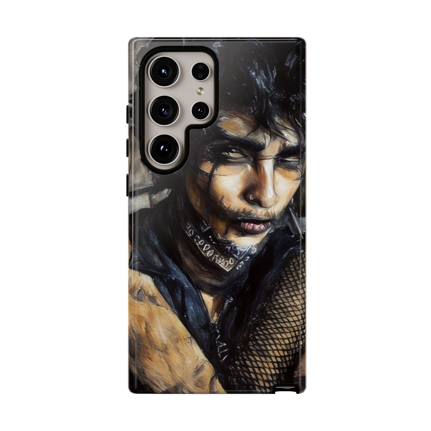 Serene Goth Boy Tough Phone Case