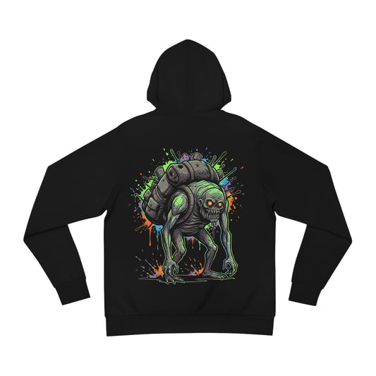 The Backpack Menace Hoodie (Logo Front/Artwork Back)