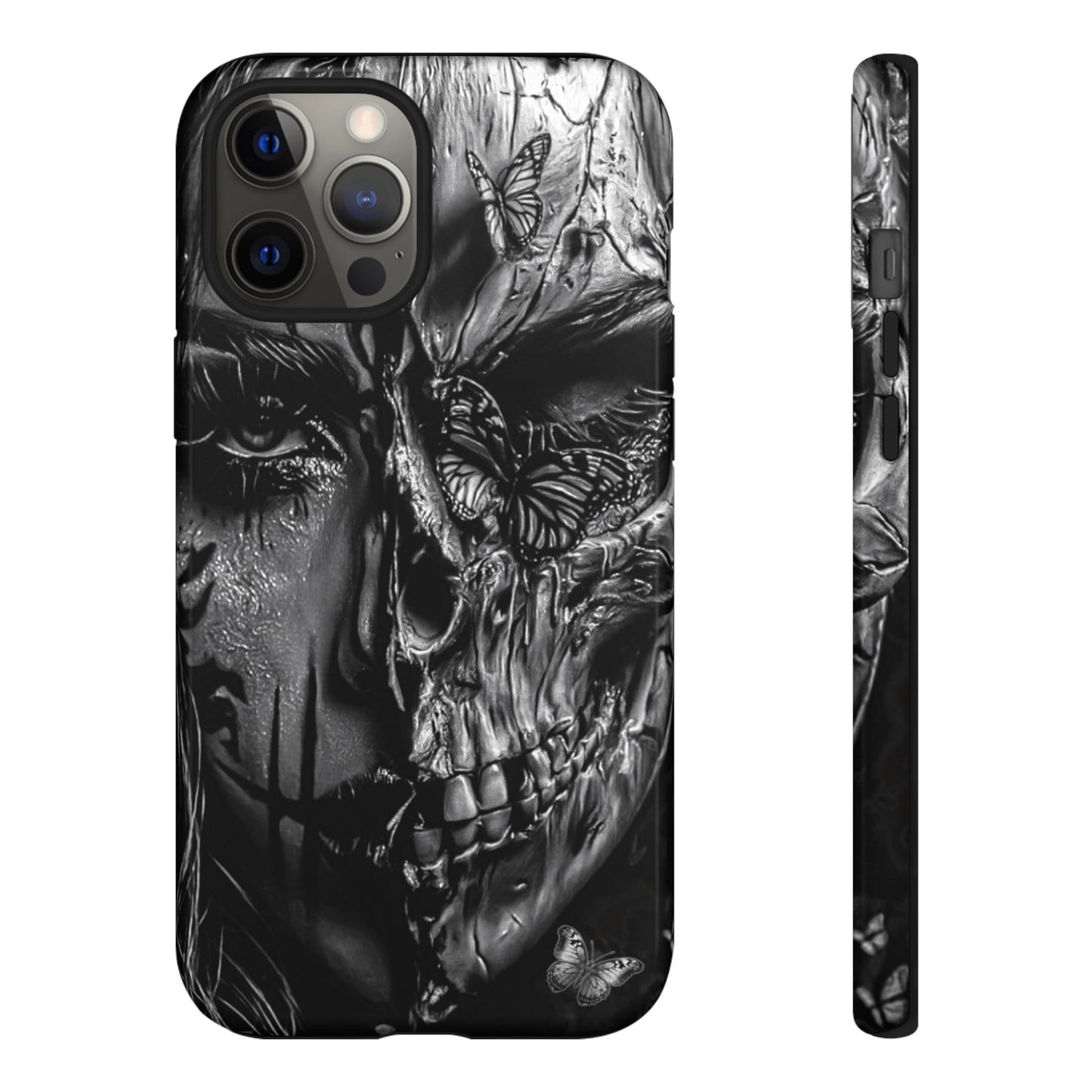 Half Skull Face Tough Phone Case