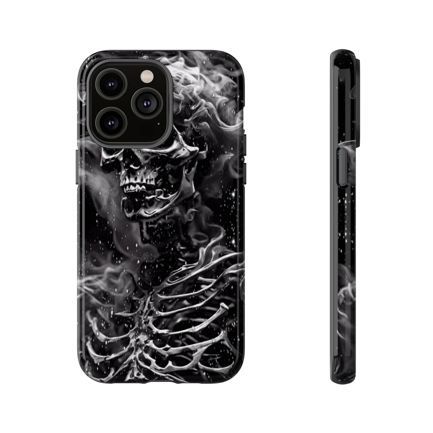 Skeleton On Fire Tough Phone Case