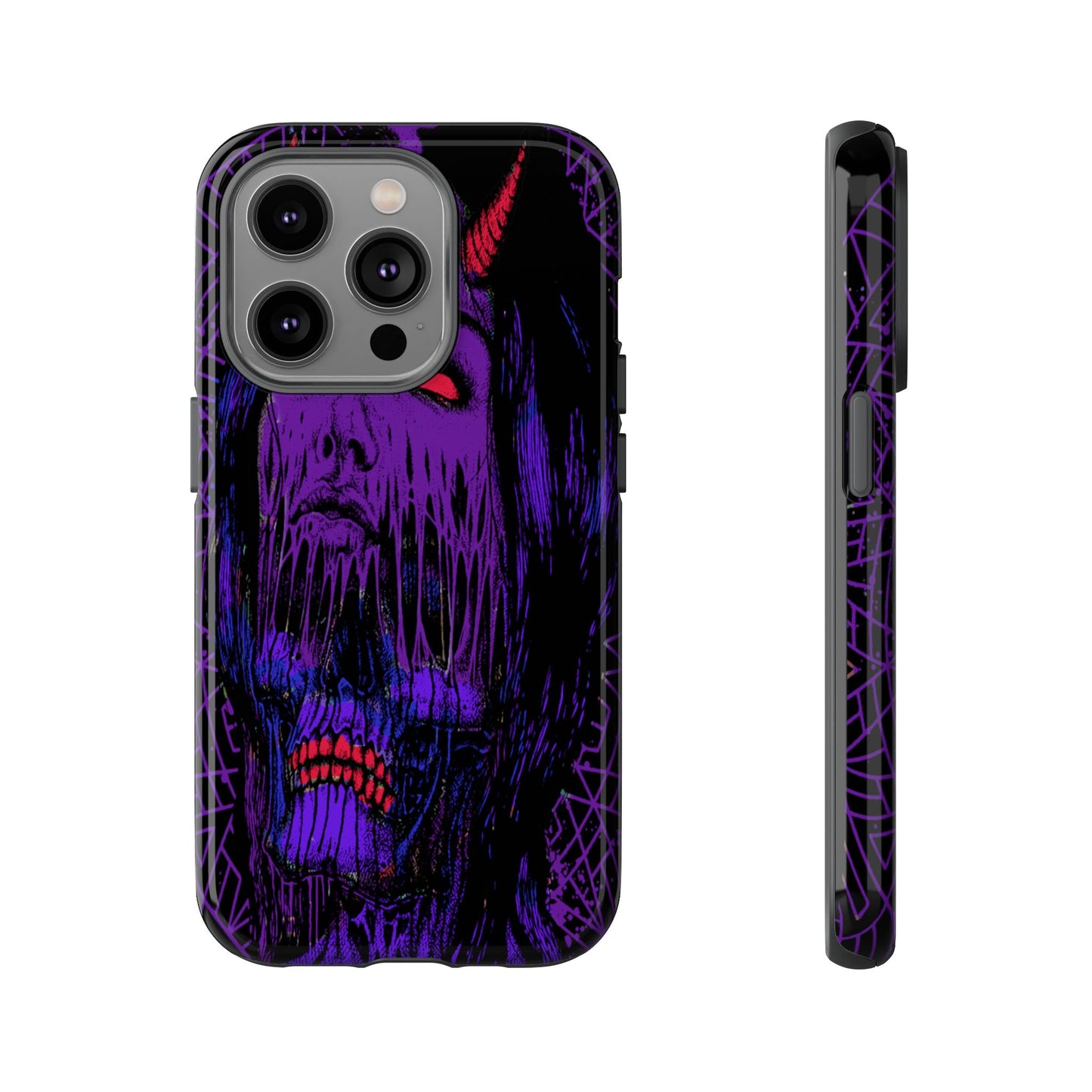 Melting Devil Girl Face Tough Phone Case