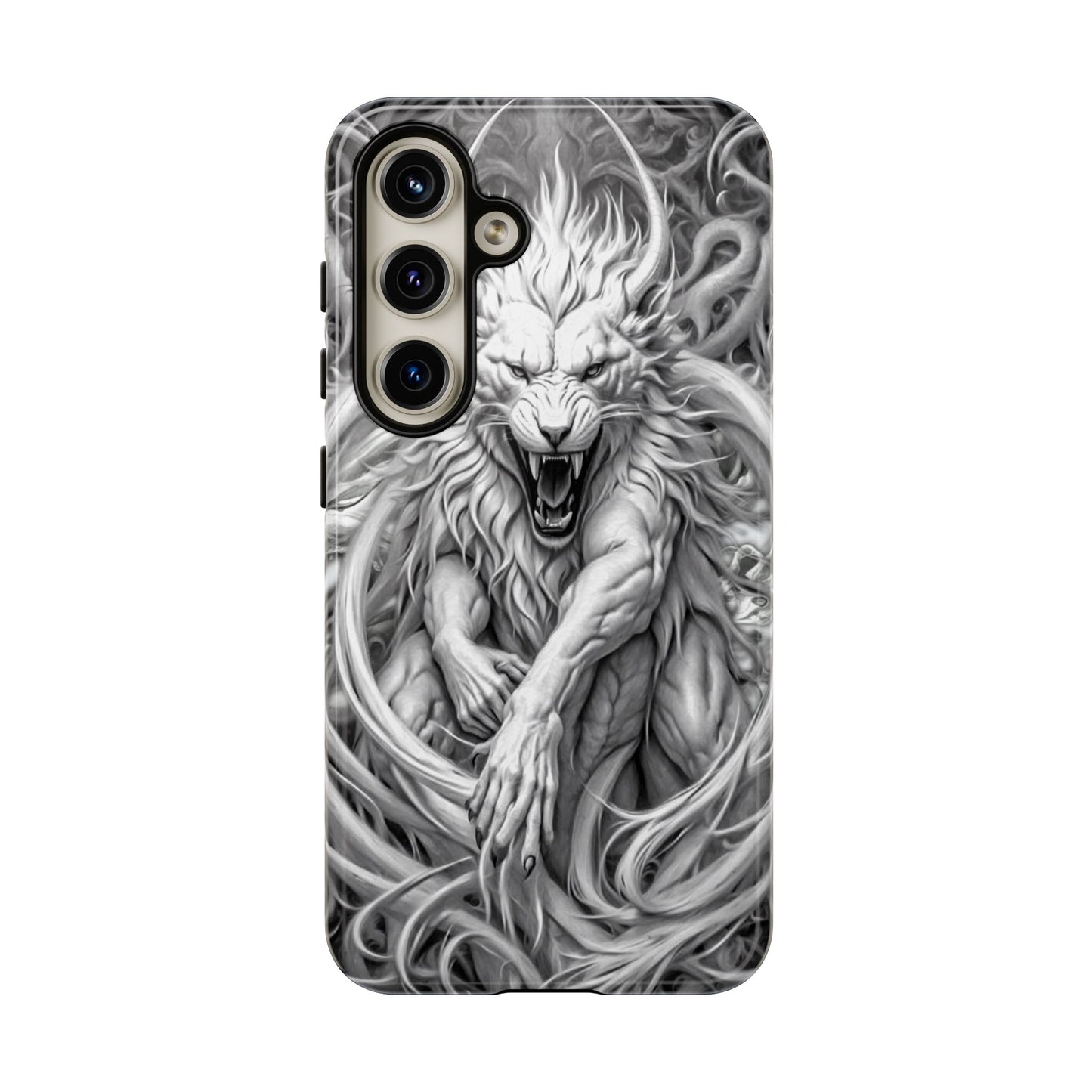 White Lion Beast Tough Phone Case