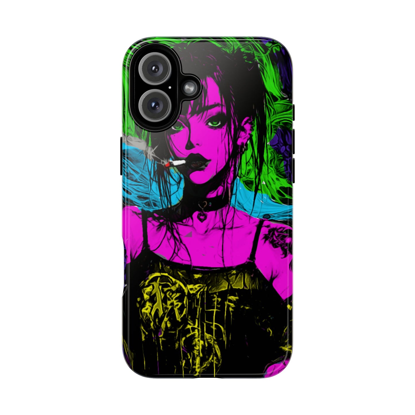 Smoking Girl Tough Phone Case