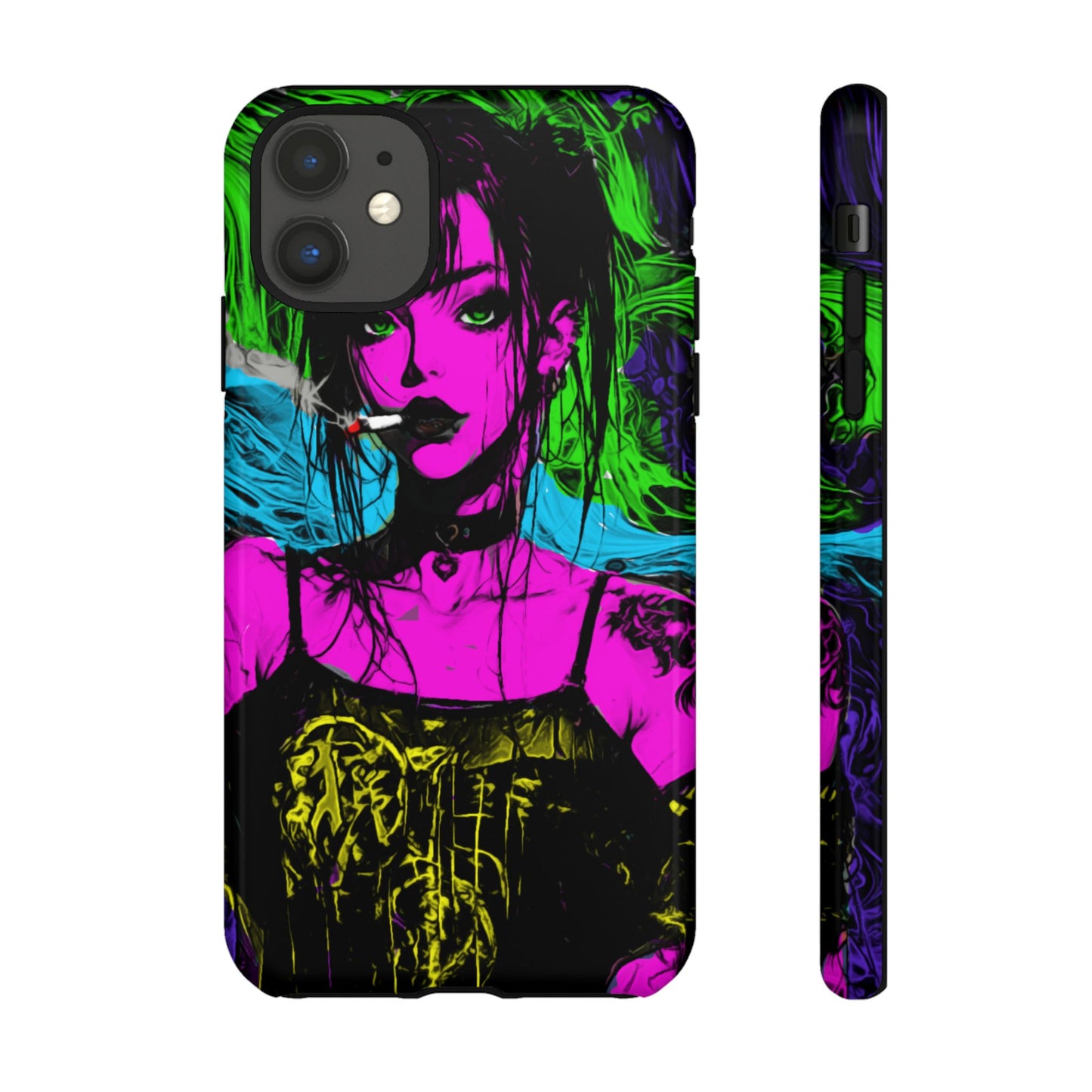 Smoking Girl Tough Phone Case