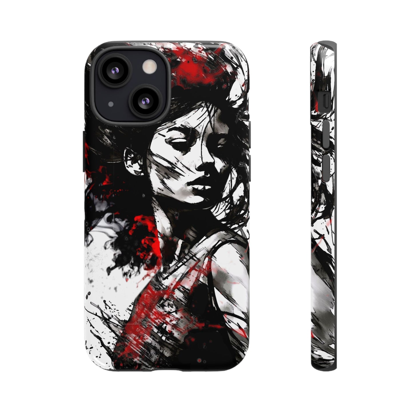 Paint Splatter Girl Tough Phone Case